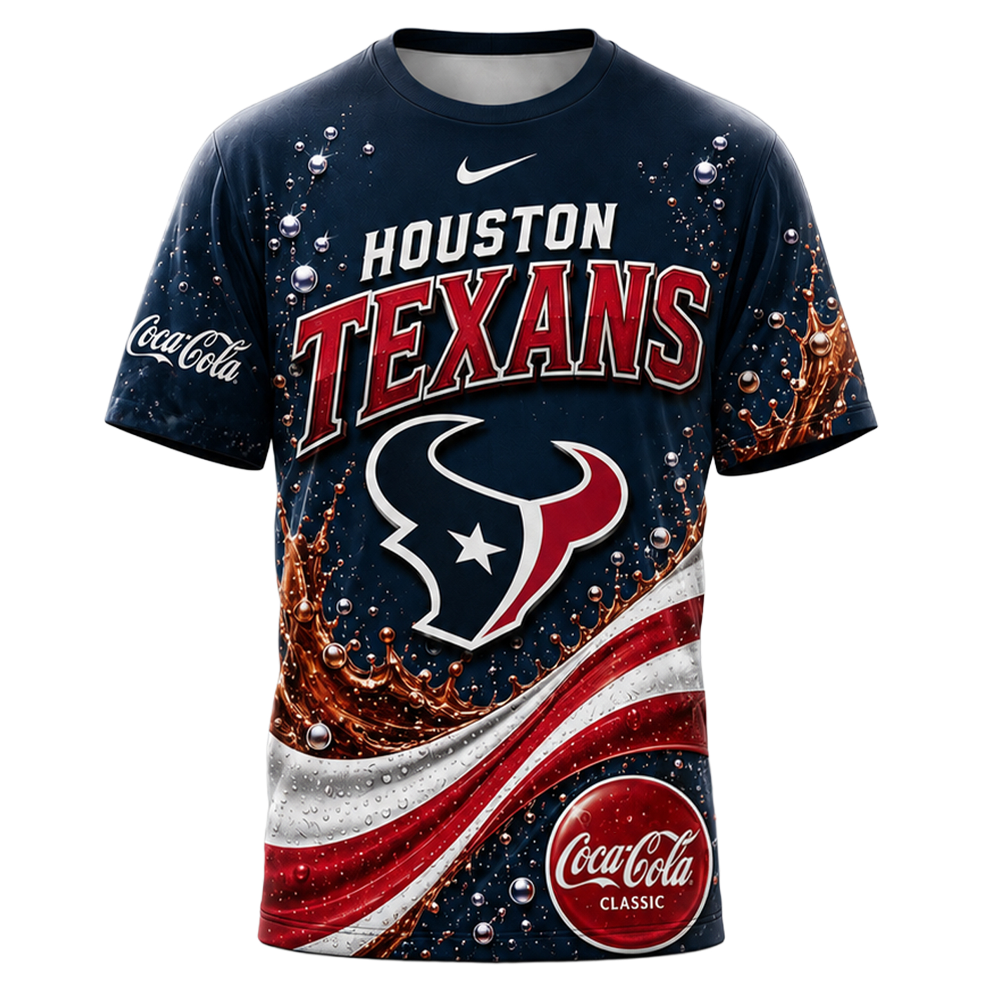 Houston Texans x Premium NFL Coca Cola Summer 3D Shirt TTH030604