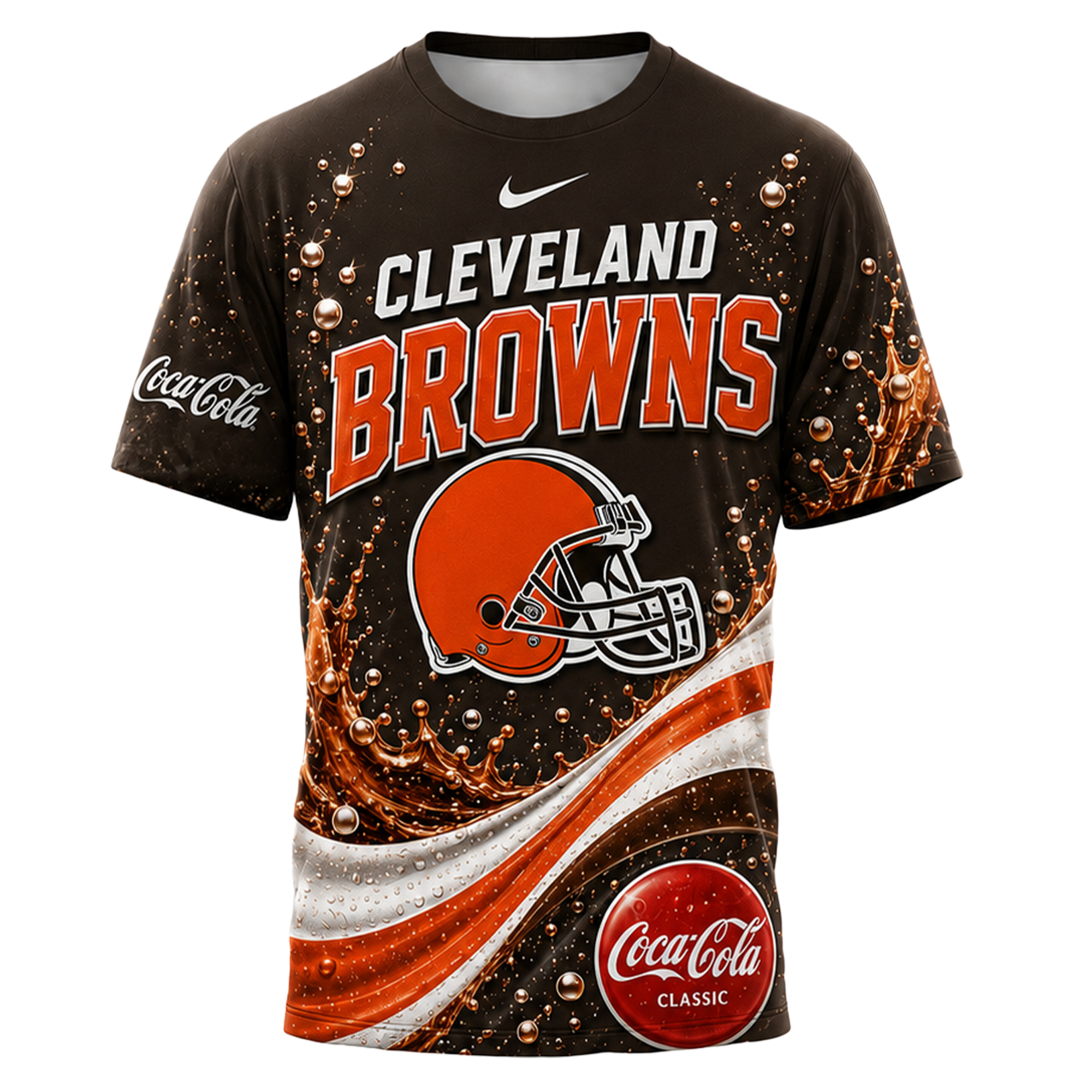 Cleveland Browns x Premium NFL Coca Cola Summer 3D Shirt TTH030604