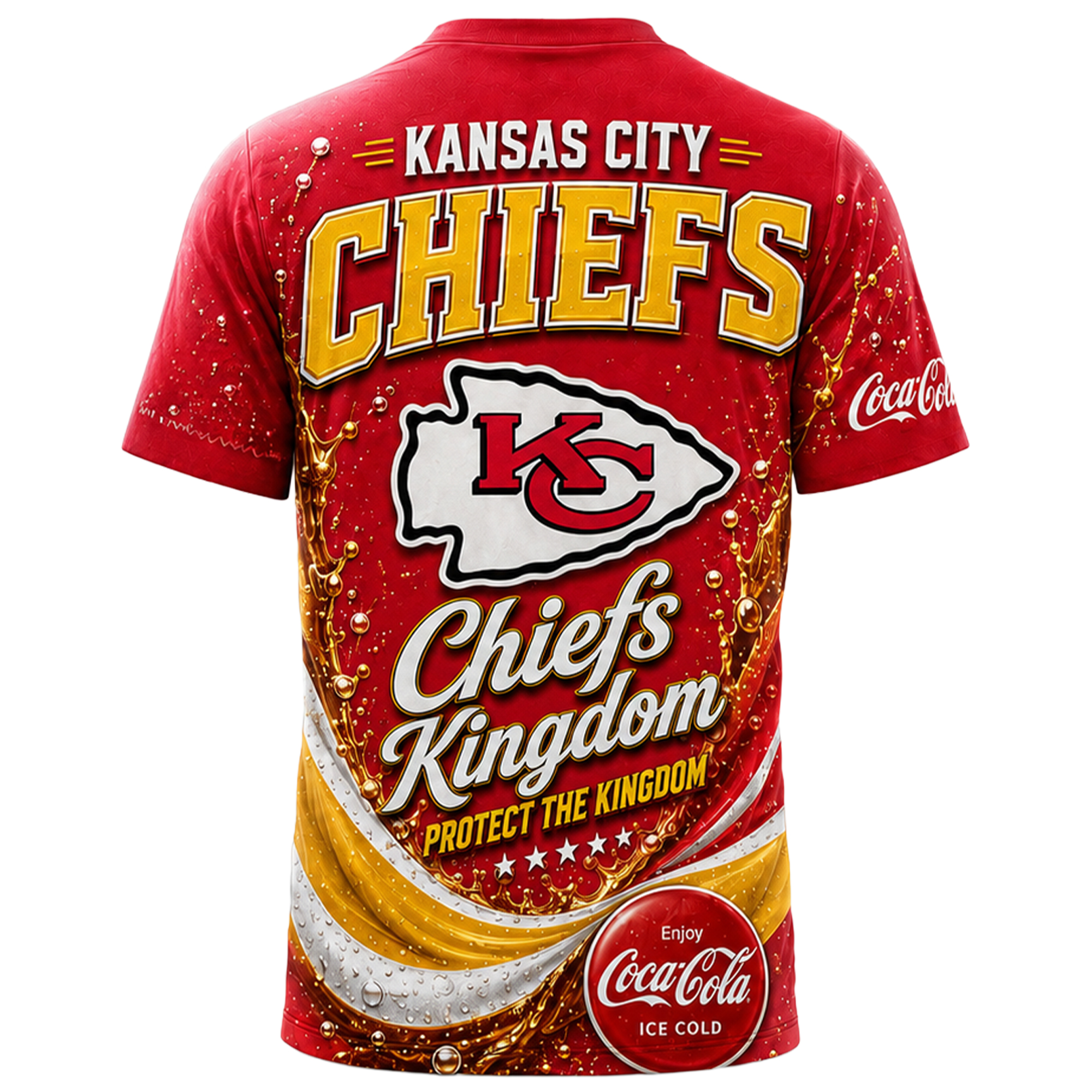 Kansas City Chiefs x Premium NFL Coca Cola Summer 3D Shirt TTH030604 - Image 2