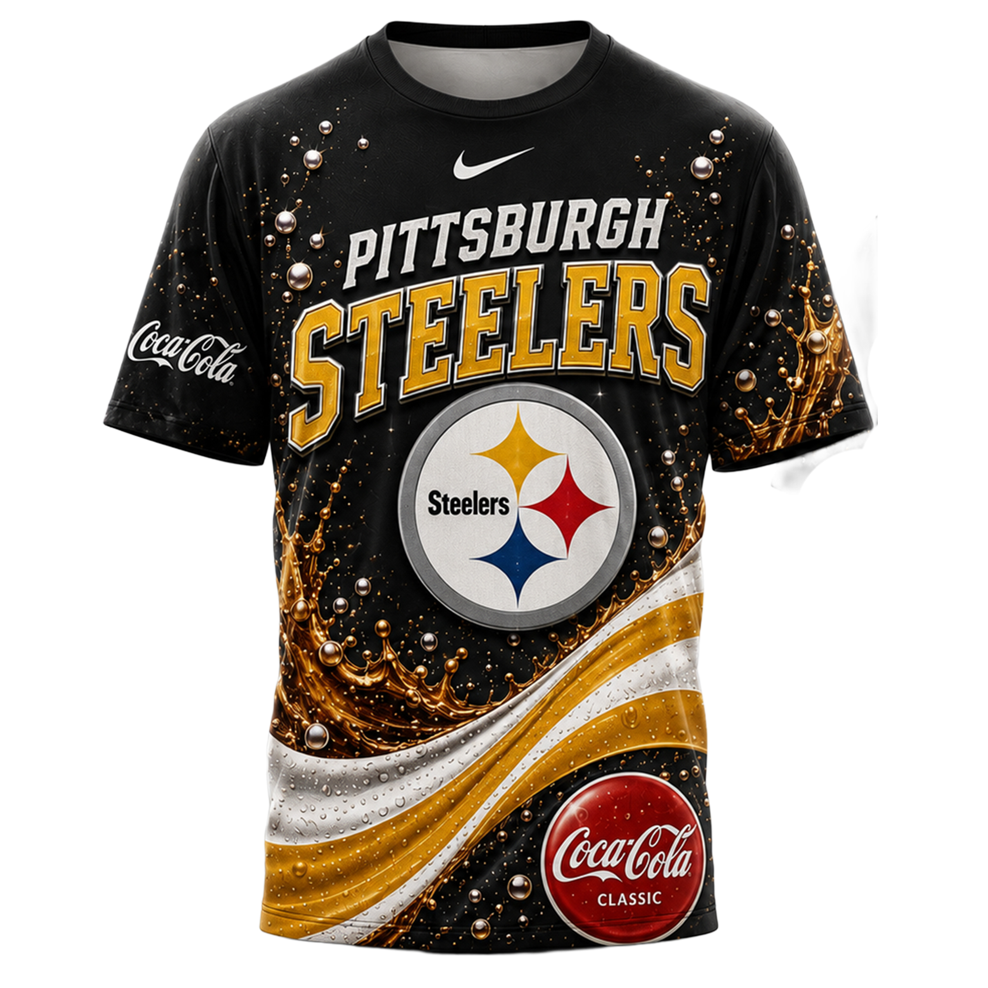 Pittsburgh Steelers x Premium NFL Coca Cola Summer 3D Shirt TTH030604