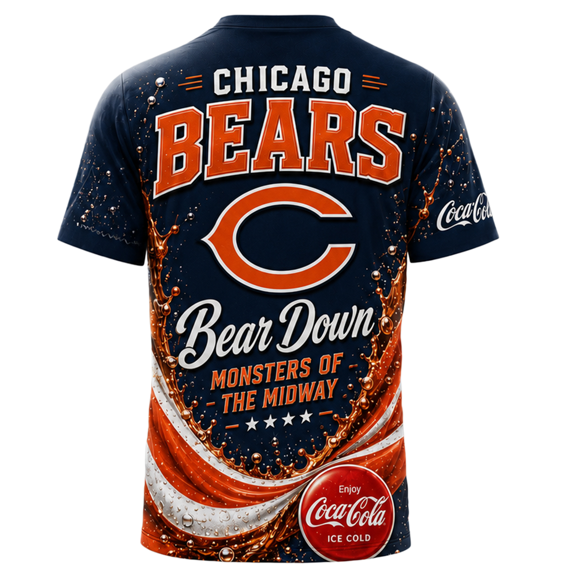 Chicago Bears x Premium NFL Coca Cola Summer 3D Shirt TTH030604 - Image 2