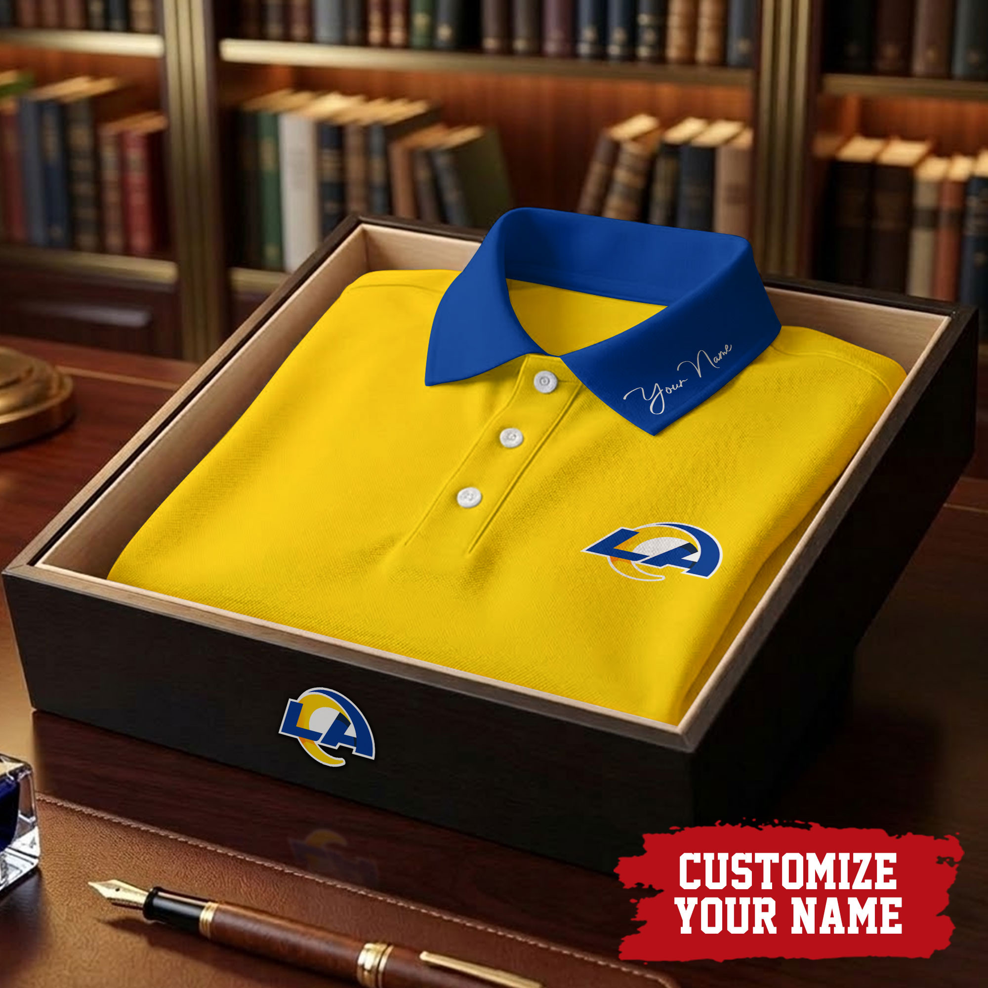 Los Angeles Rams x Premium NFL Touchdown Custom Polo Shirt TTH040605 - Image 3