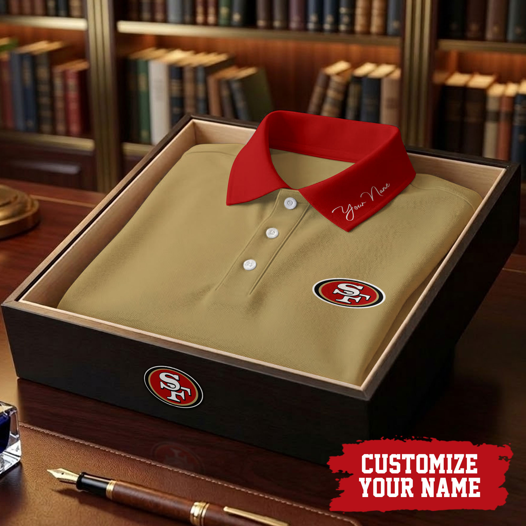 San Francisco 49ers x Premium NFL Touchdown Custom Polo Shirt TTH040605 - Image 3