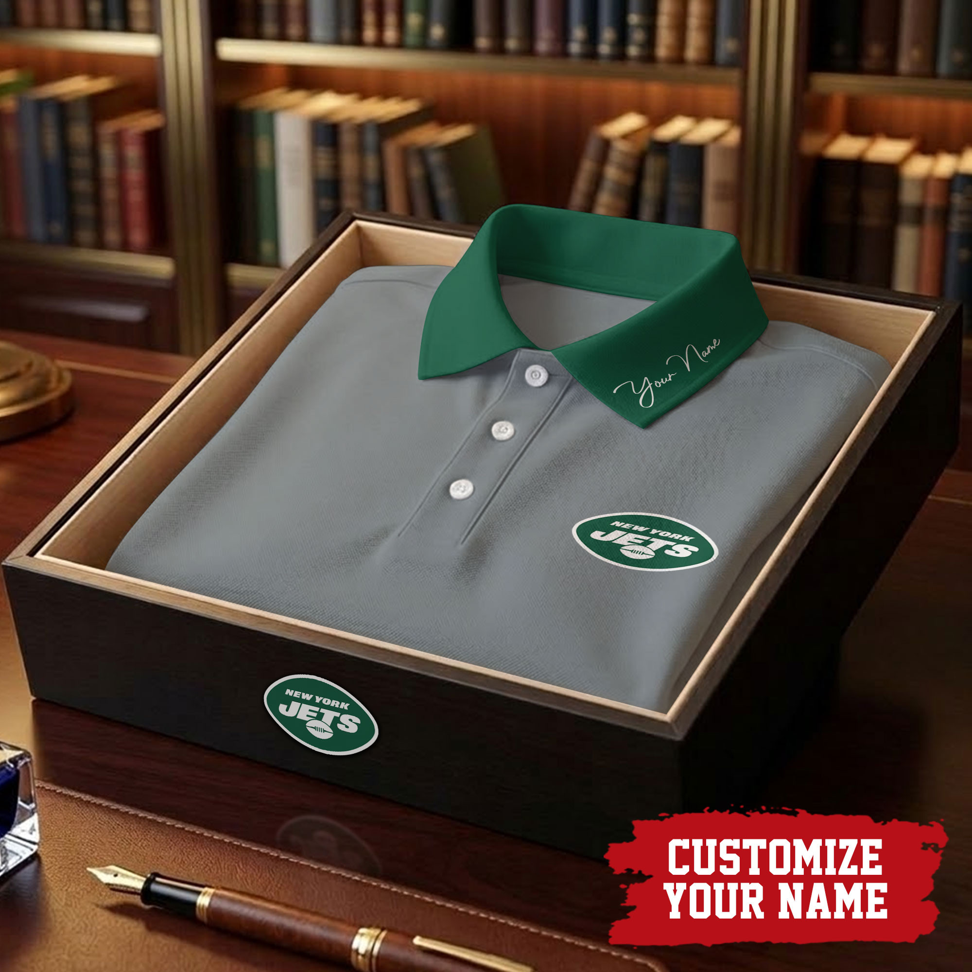 New York Jets x Premium NFL Touchdown Custom Polo Shirt TTH040605 - Image 3