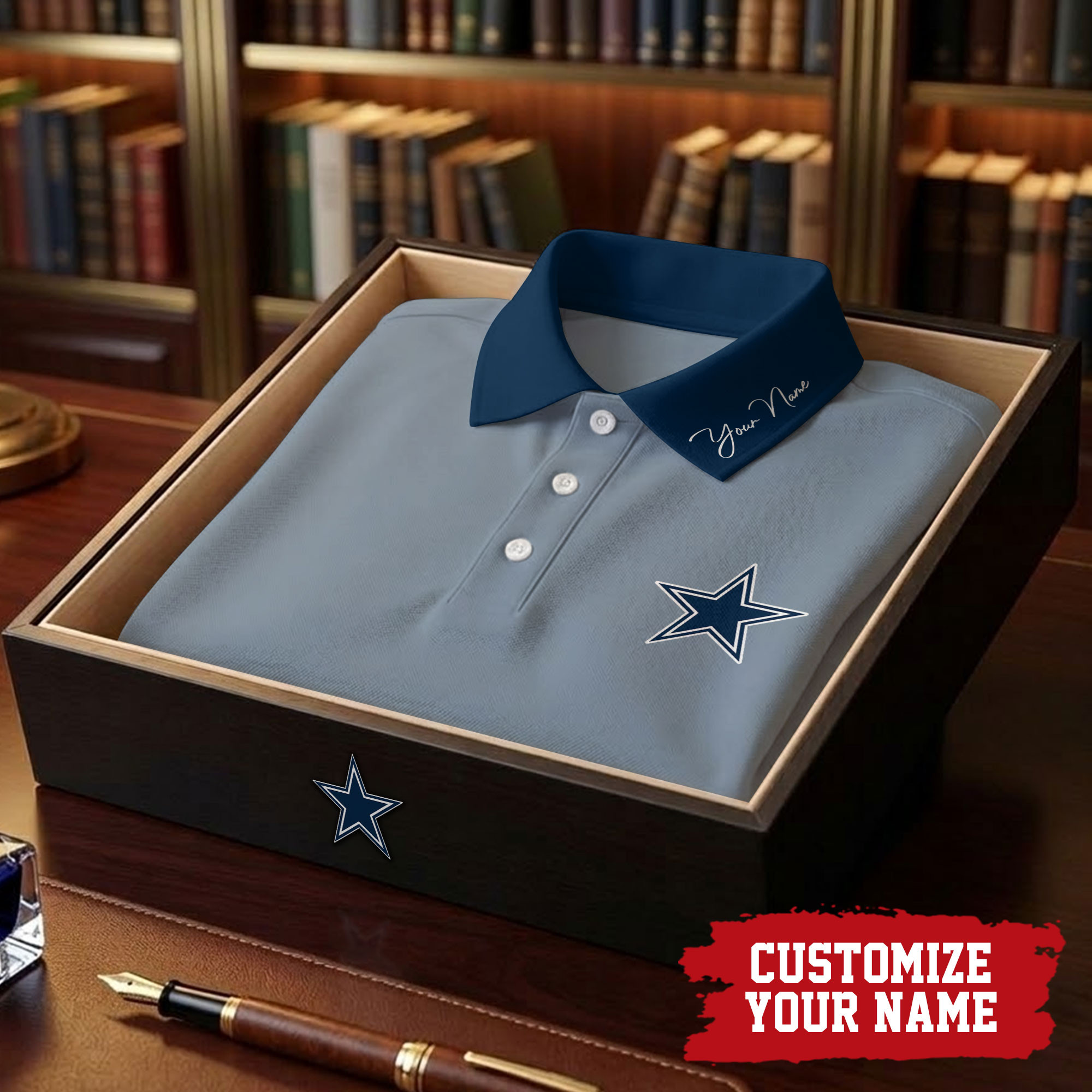 Dallas Cowboys x Premium NFL Touchdown Custom Polo Shirt TTH040605 - Image 3