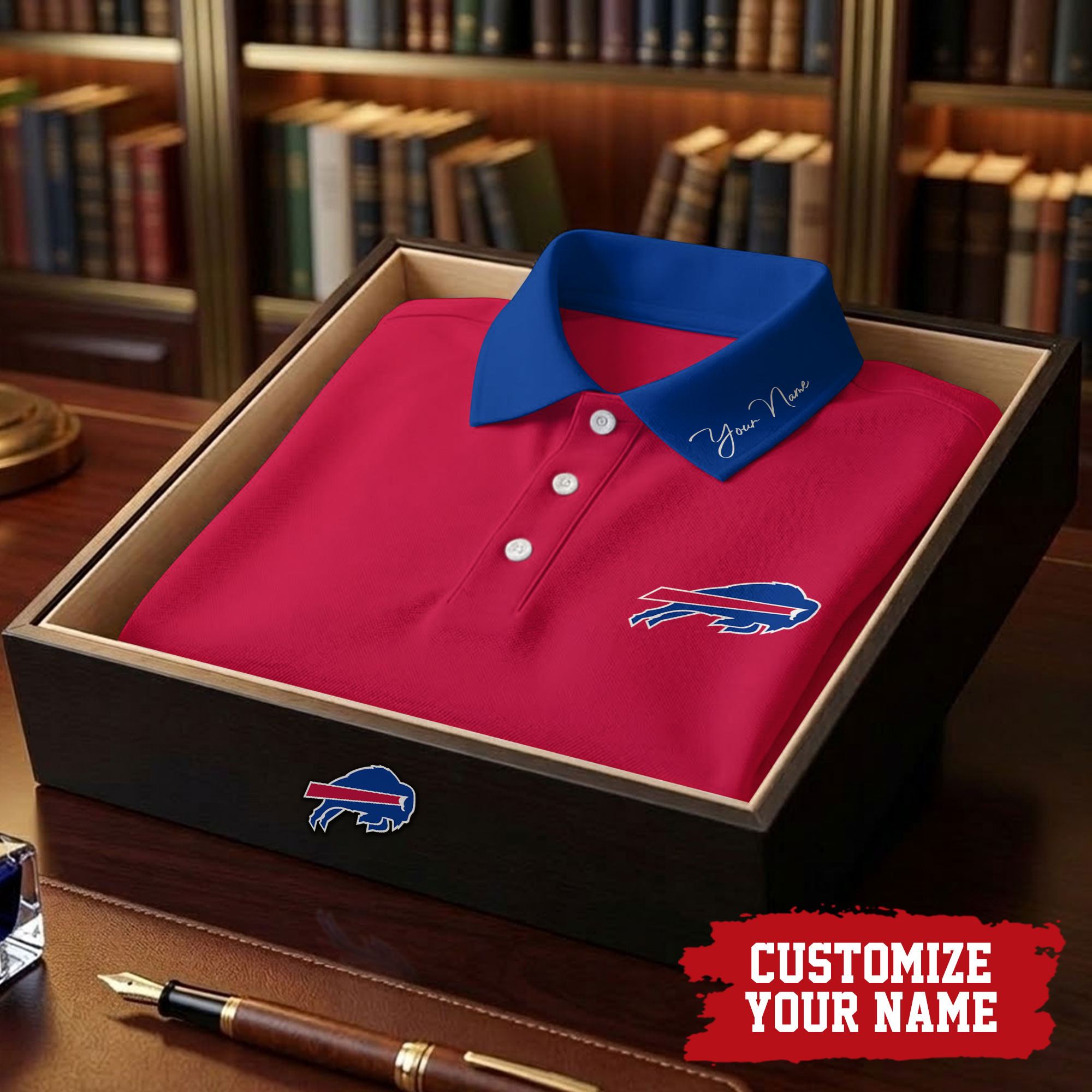 Buffalo Bills x Premium NFL Touchdown Custom Polo Shirt TTH040605 - Image 3