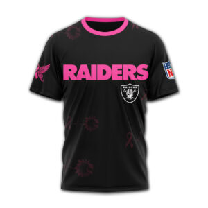 Las Vegas Raiders x Premium NFL Hope Pink Ribbon 3D Shirt TTH060607