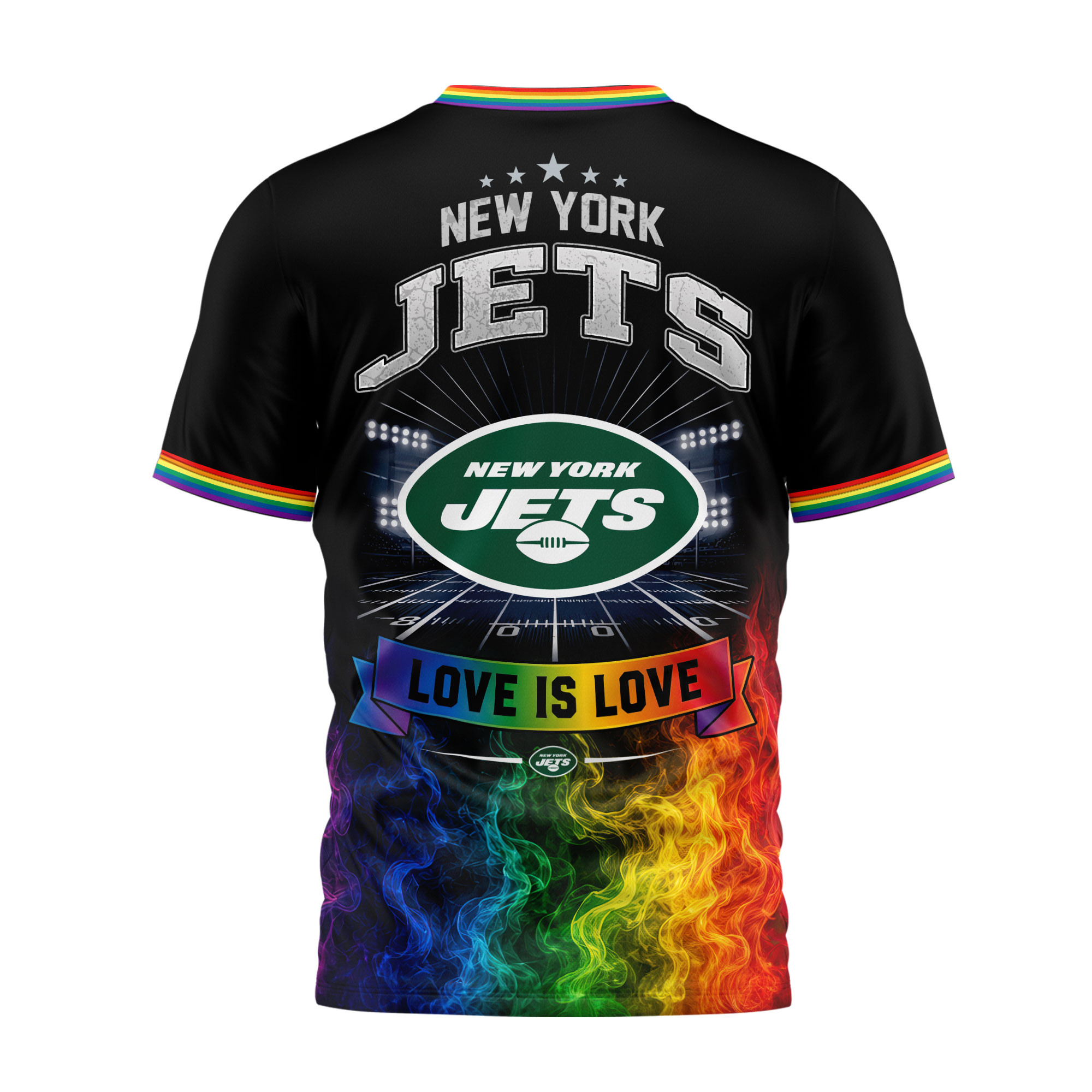 New York Jets x Premium NFL Love Is Love 3D Shirt TTH060605 - Image 2
