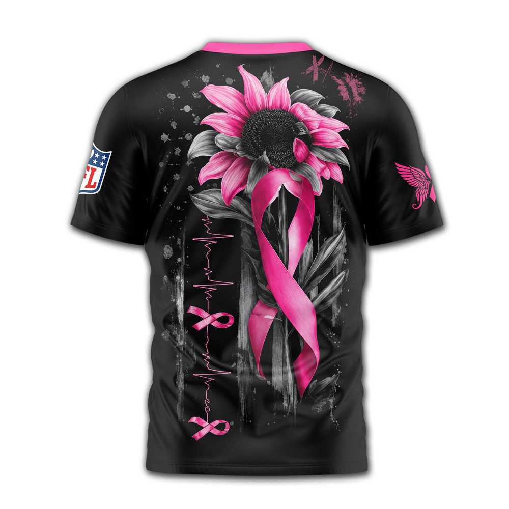 New York Giants x Premium NFL Hope Pink Ribbon 3D Shirt TTH060607 - Image 2