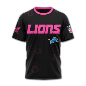 Detroit Lions x Premium NFL Hope Pink Ribbon 3D Shirt TTH060607