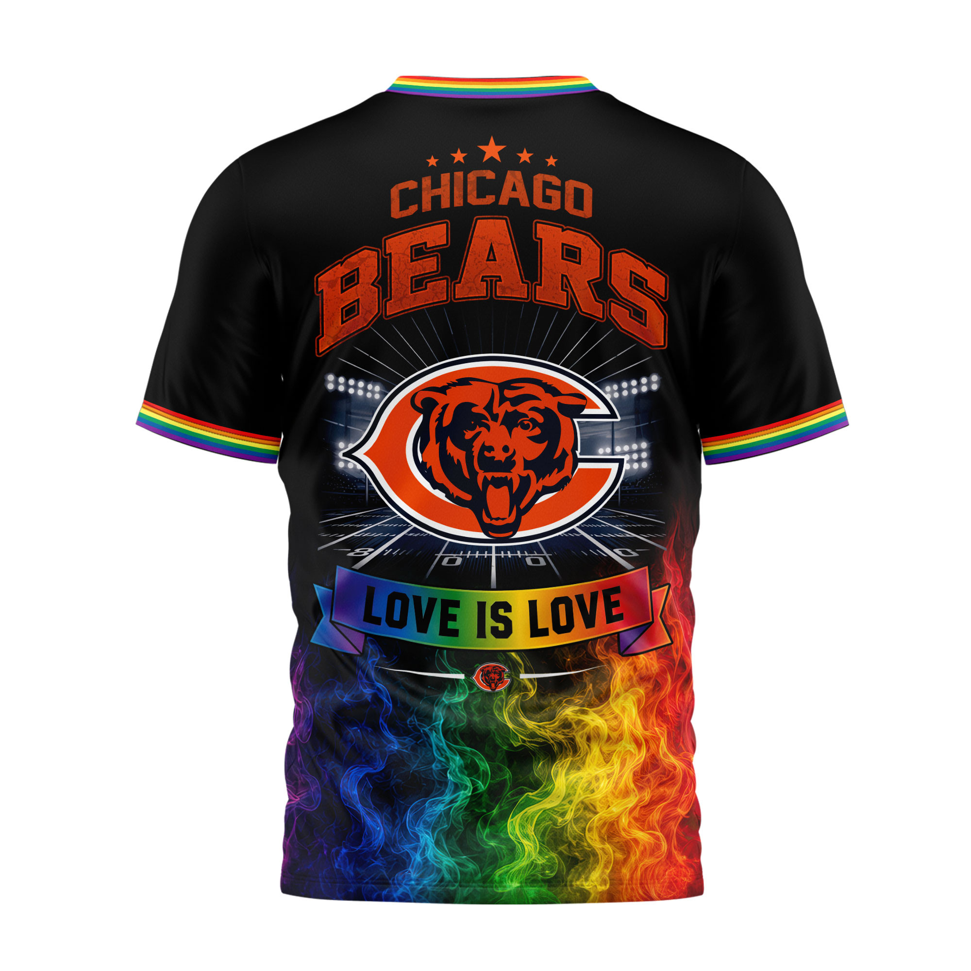 Chicago Bears x Premium NFL Love Is Love 3D Shirt TTH060605 - Image 2