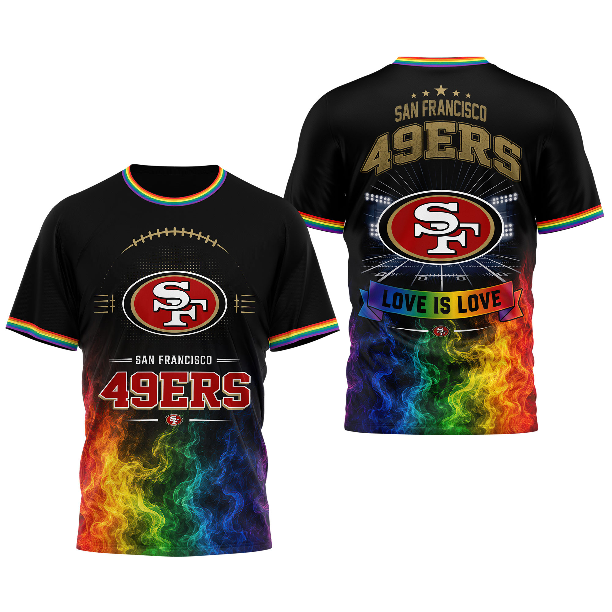 San Francisco 49ers x Premium NFL Love Is Love 3D Shirt TTH060605 - Image 3