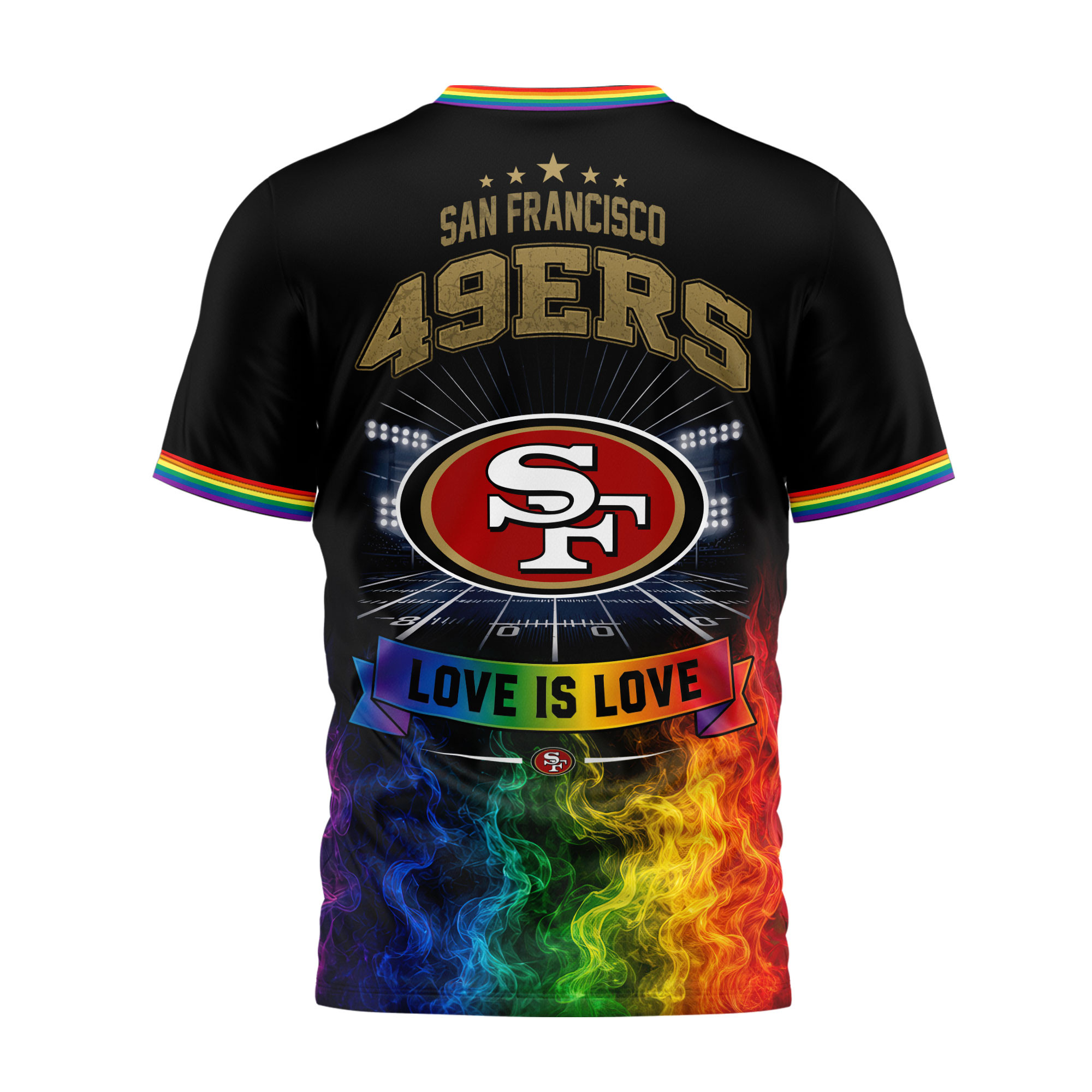 San Francisco 49ers x Premium NFL Love Is Love 3D Shirt TTH060605 - Image 2