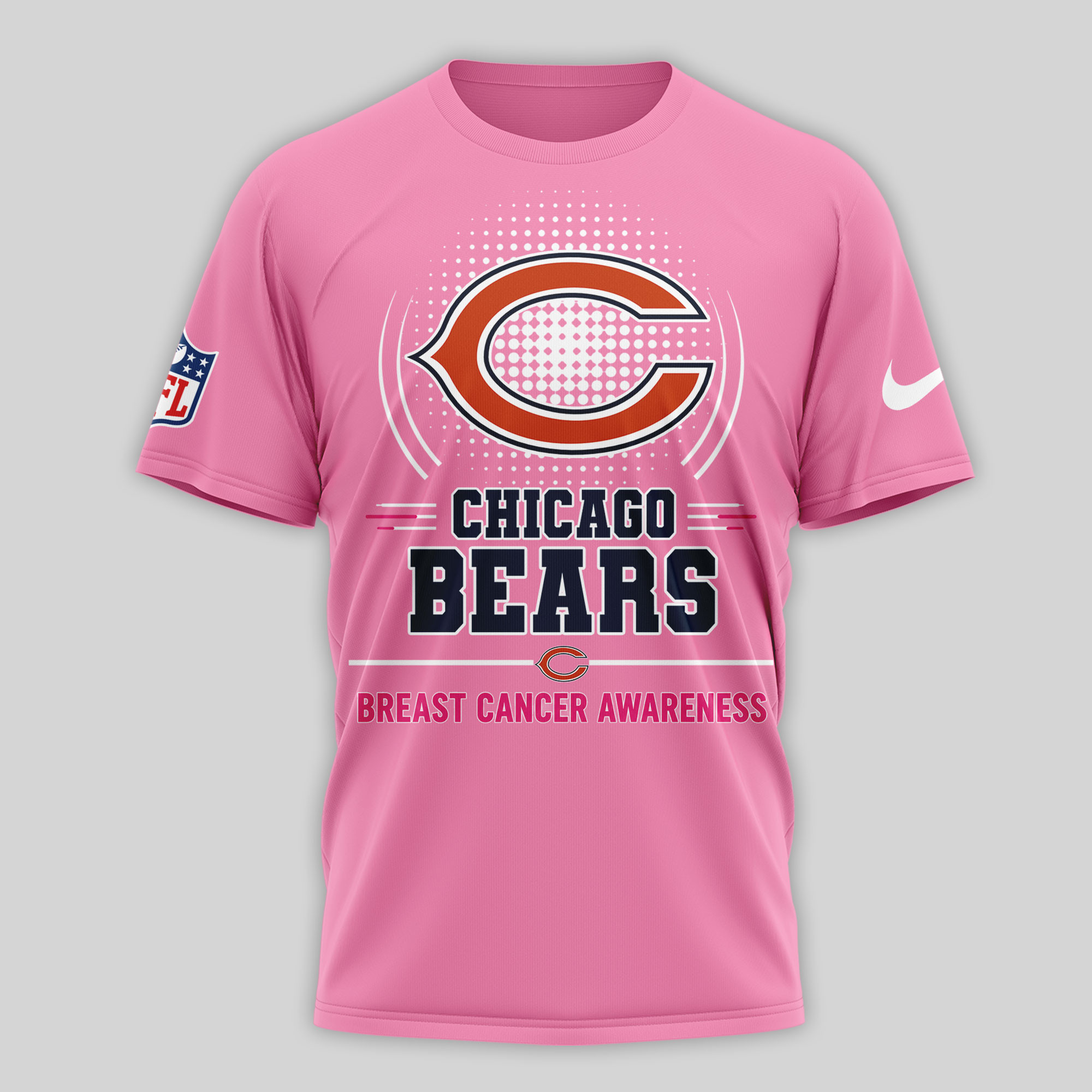 Chicago Bears x Premium NFL Tackle Breast Cancer Awareness 3D Shirt TTH060608