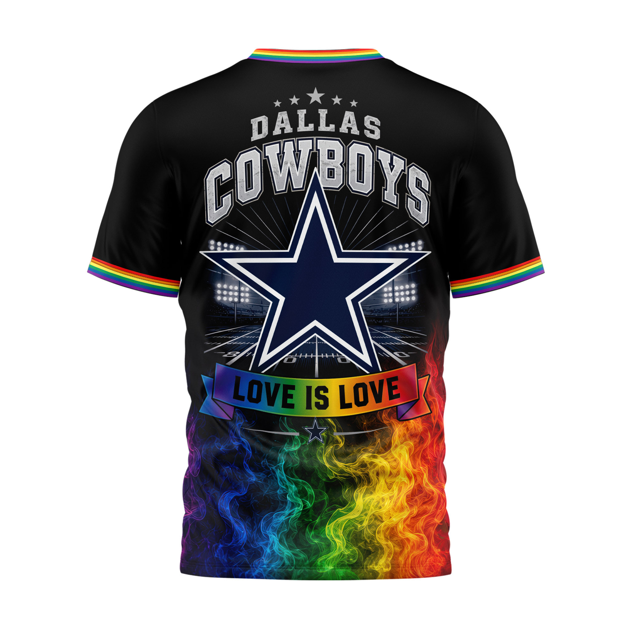 Dallas Cowboys x Premium NFL Love Is Love 3D Shirt TTH060605 - Image 2