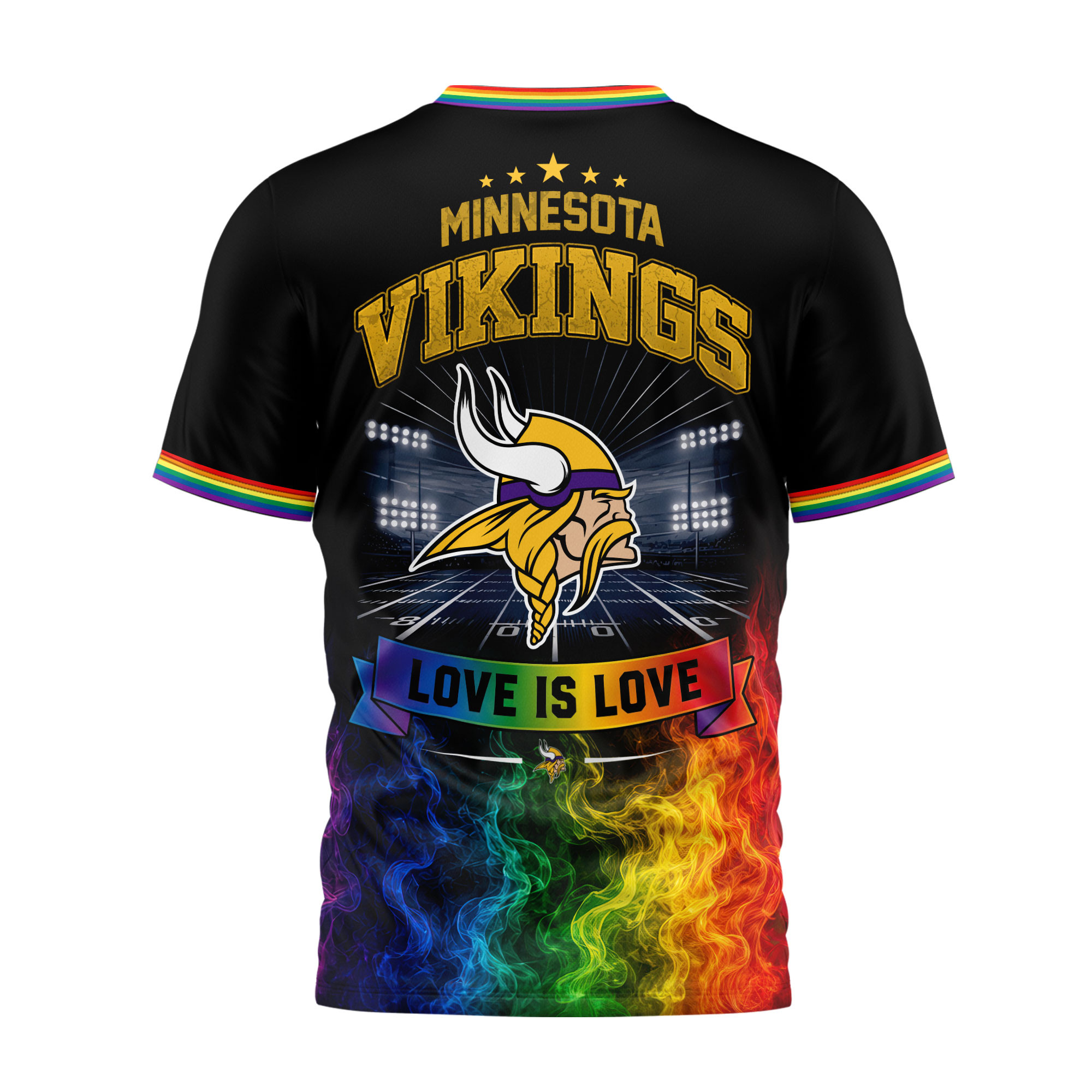Minnesota Vikings x Premium NFL Love Is Love 3D Shirt TTH060605 - Image 2