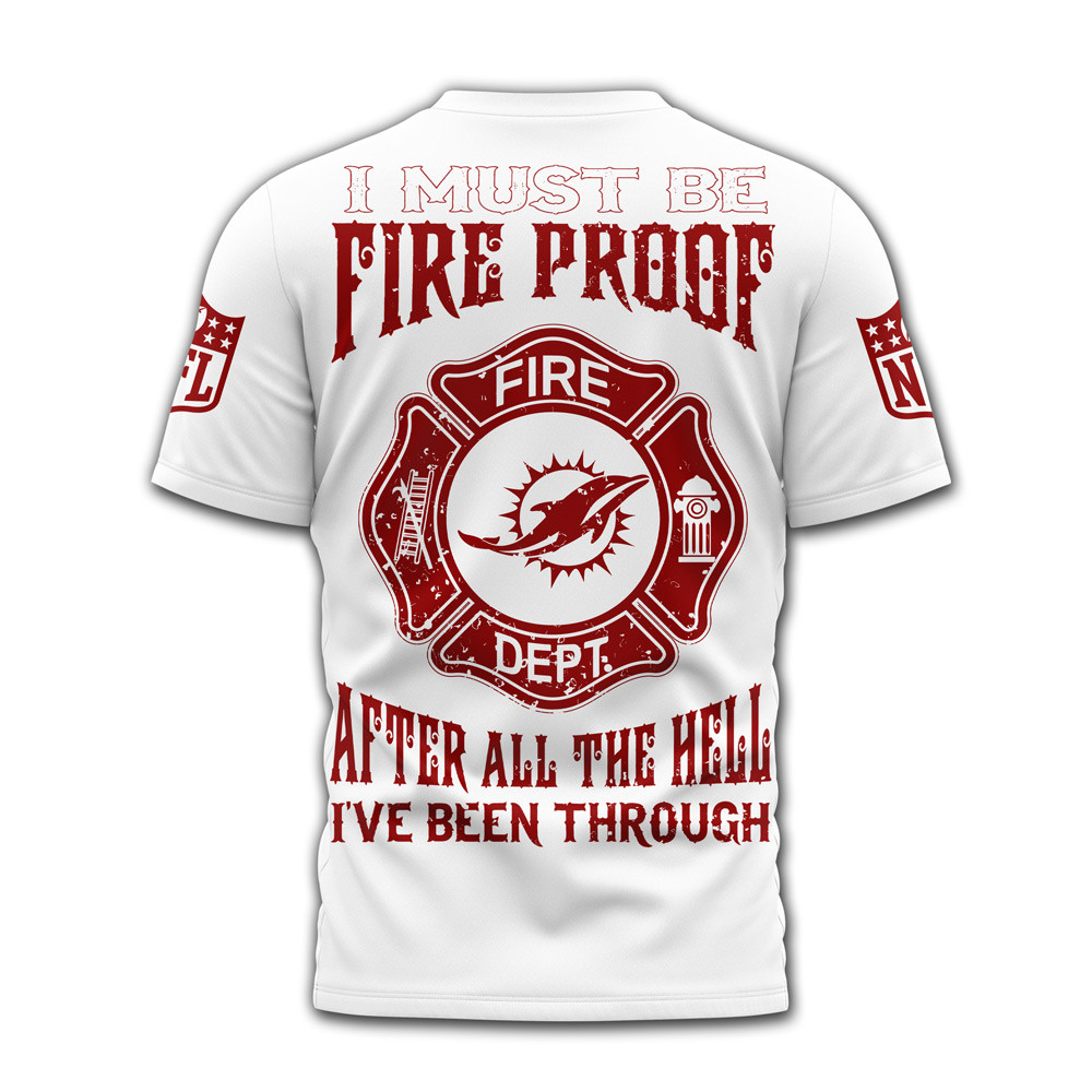 Miami Dolphins x Premium NFL Built By Fire Game Day 3D Shirt TTH060610 - Image 2