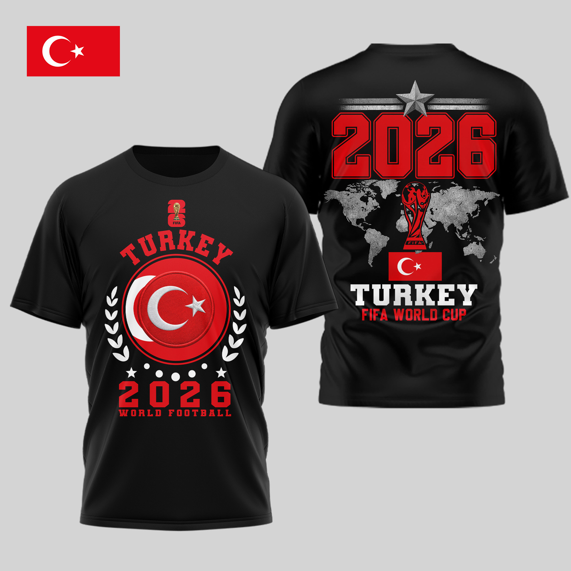 Turkey x Premium World Cup 2026 Legacy – World Cup 2026 3D Shirt TTH100603