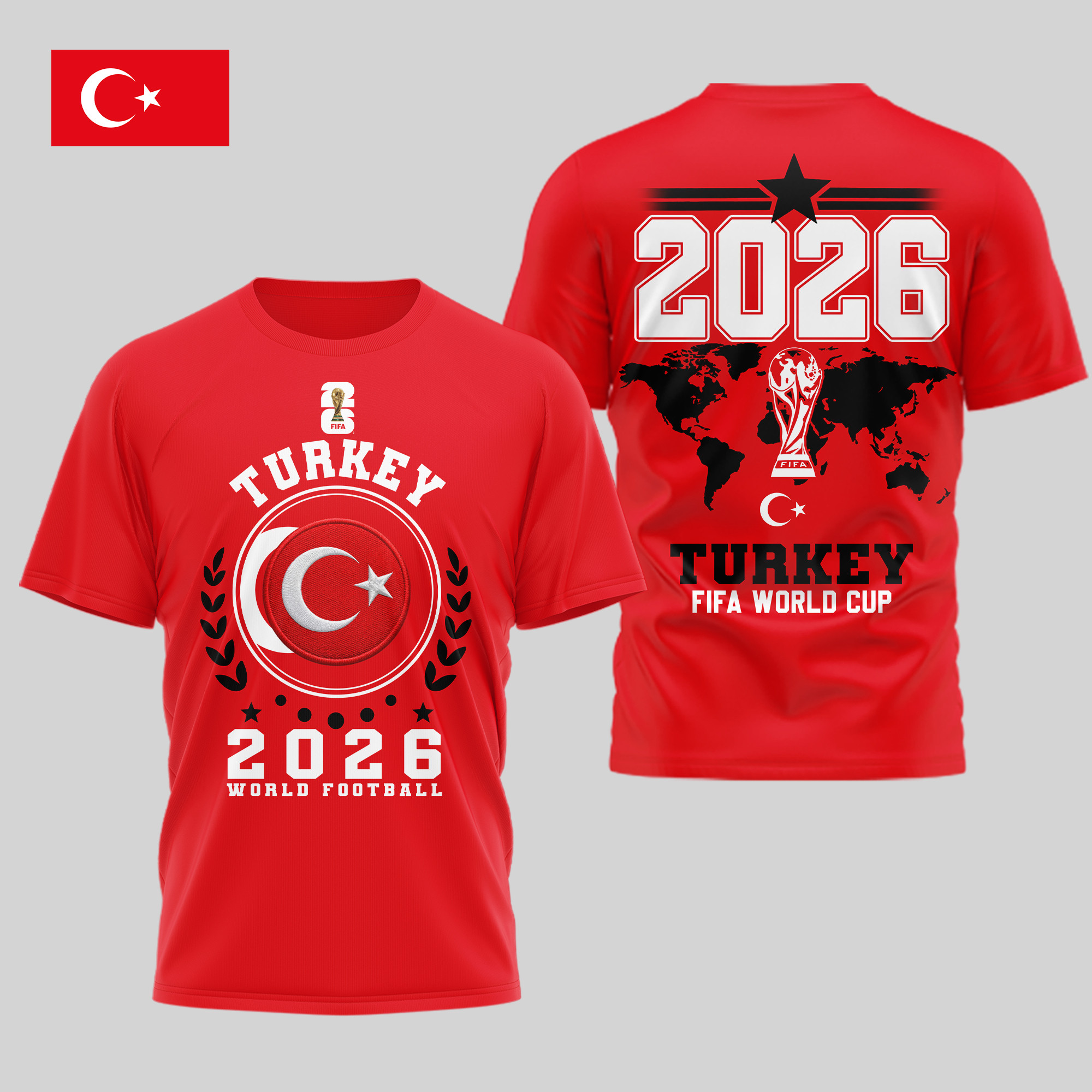 Turkey x Premium World Cup 2026 Legacy – World Cup 2026 3D Shirt TTH100603 - Image 2