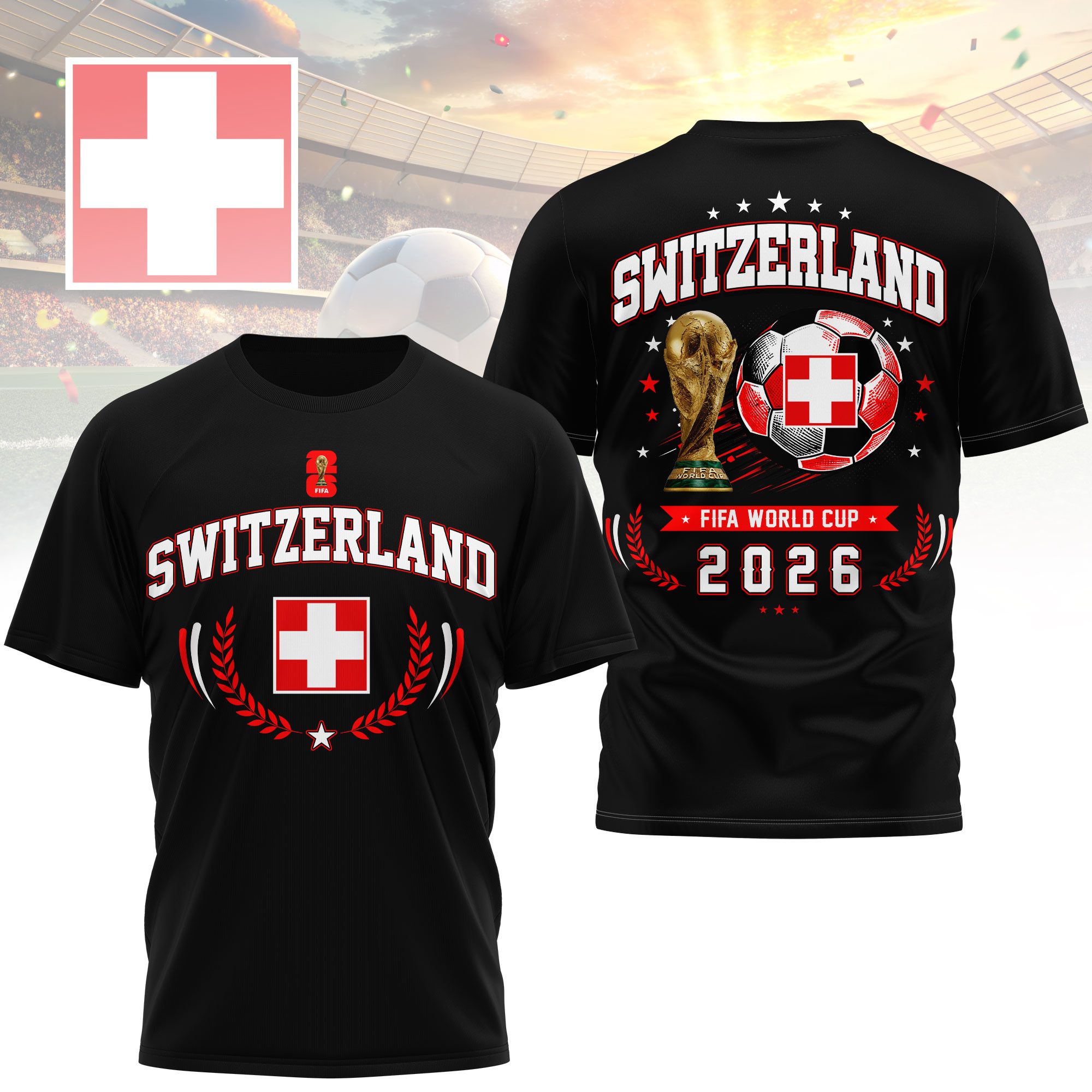 Switzerland x Premium World Cup 2026 Classic 3D Shirt TTH100602