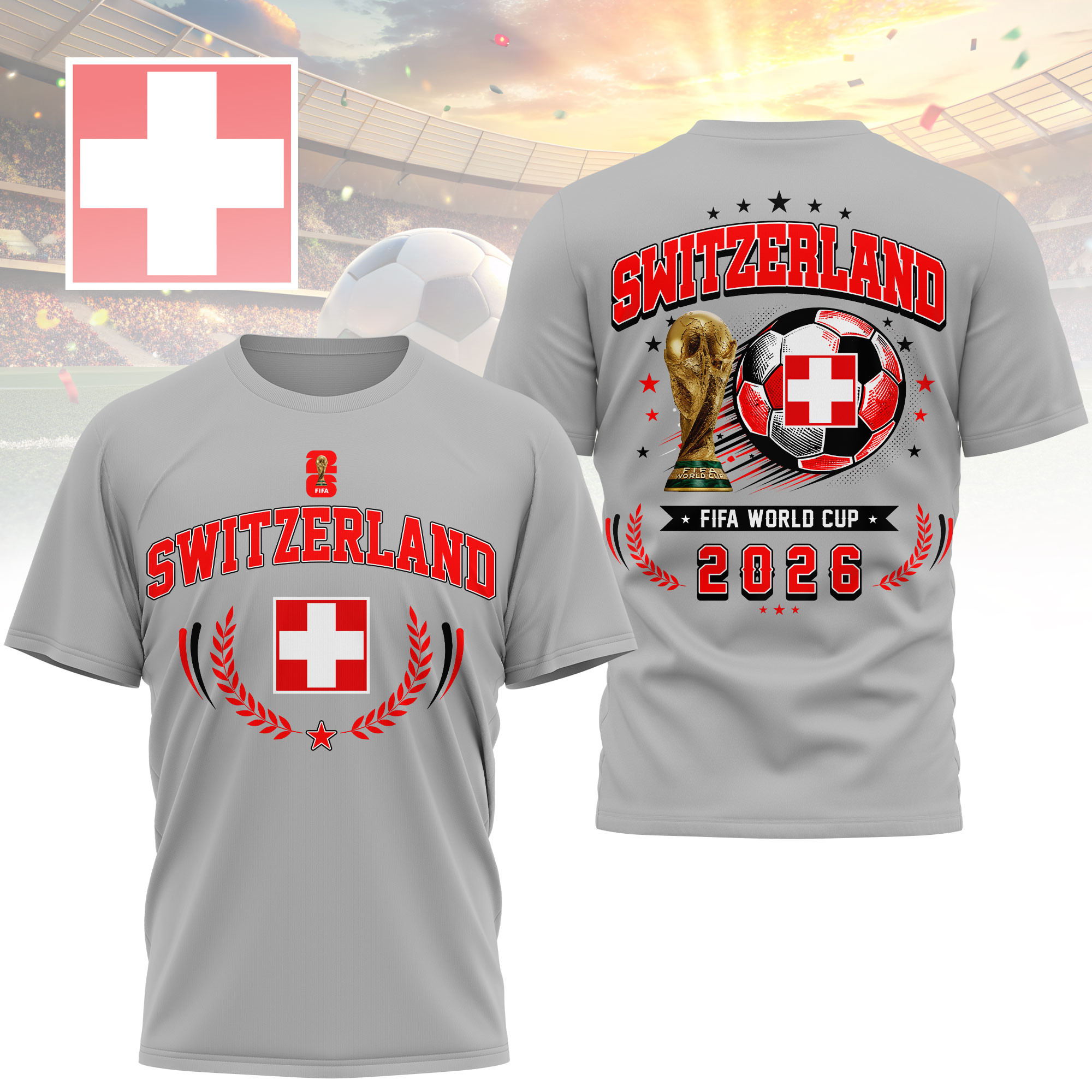 Switzerland x Premium World Cup 2026 Classic 3D Shirt TTH100602 - Image 2