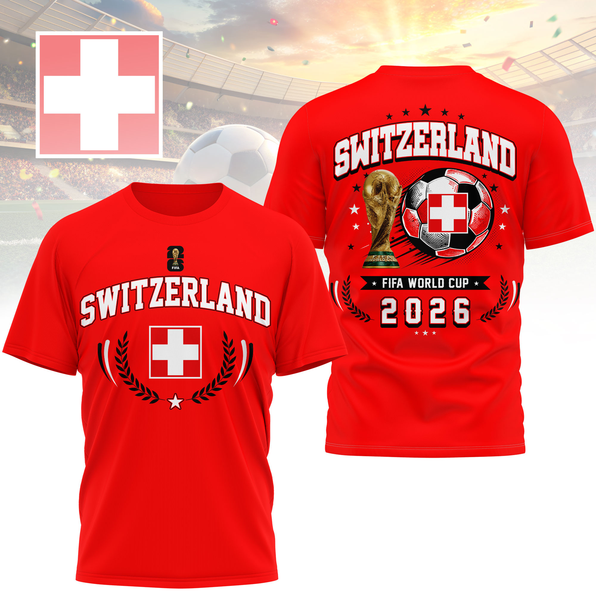 Switzerland x Premium World Cup 2026 Classic 3D Shirt TTH100602 - Image 3