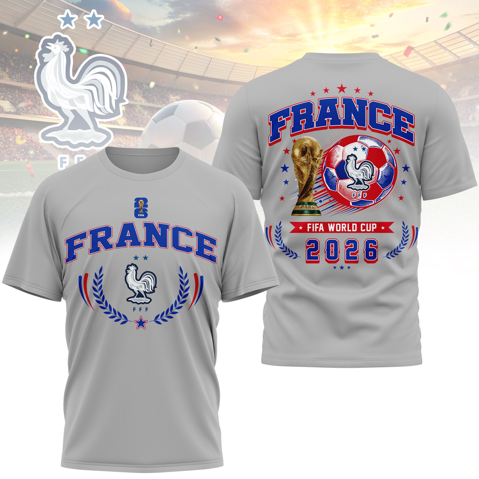 France x Premium World Cup 2026 Classic 3D Shirt TTH100602 - Image 2