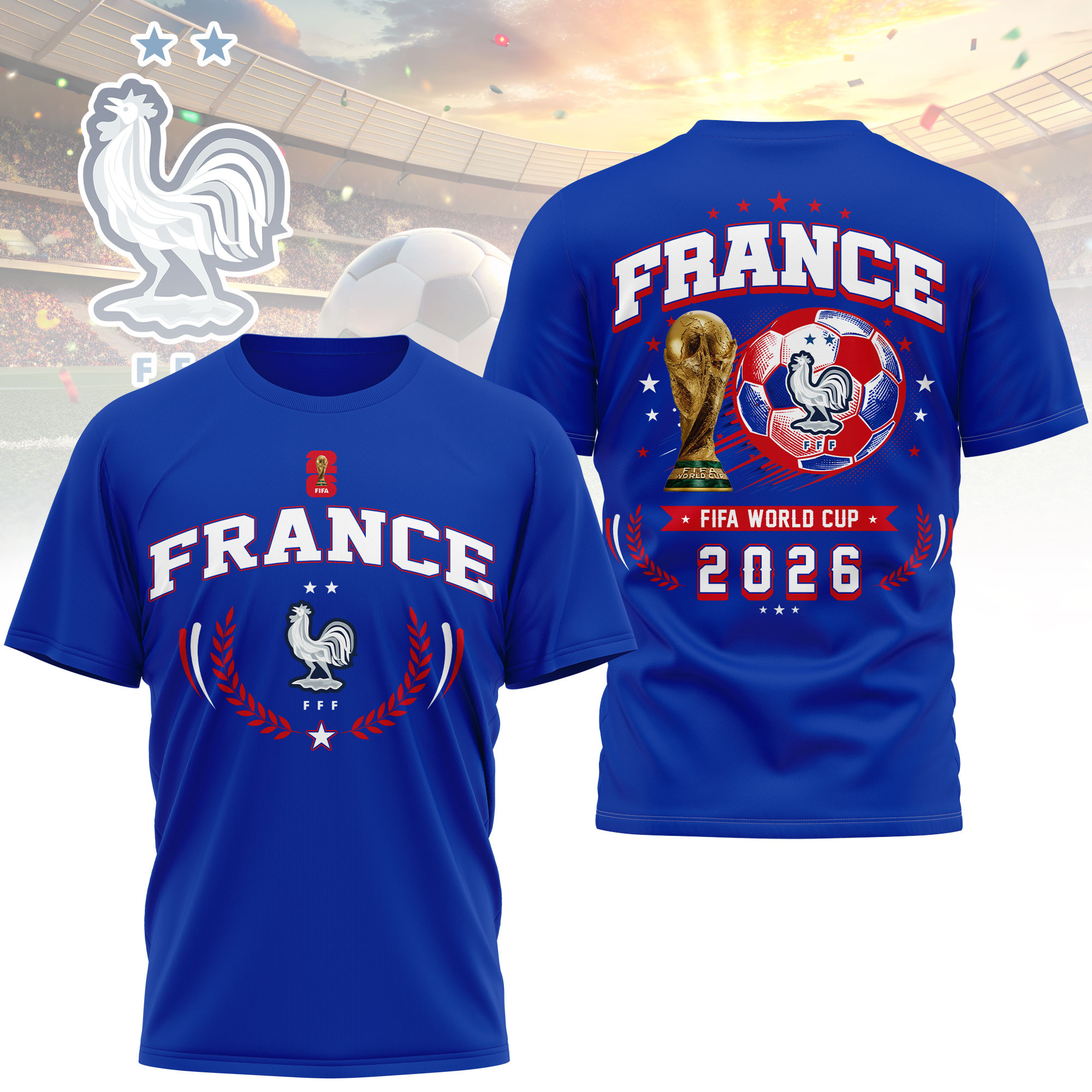 France x Premium World Cup 2026 Classic 3D Shirt TTH100602 - Image 3