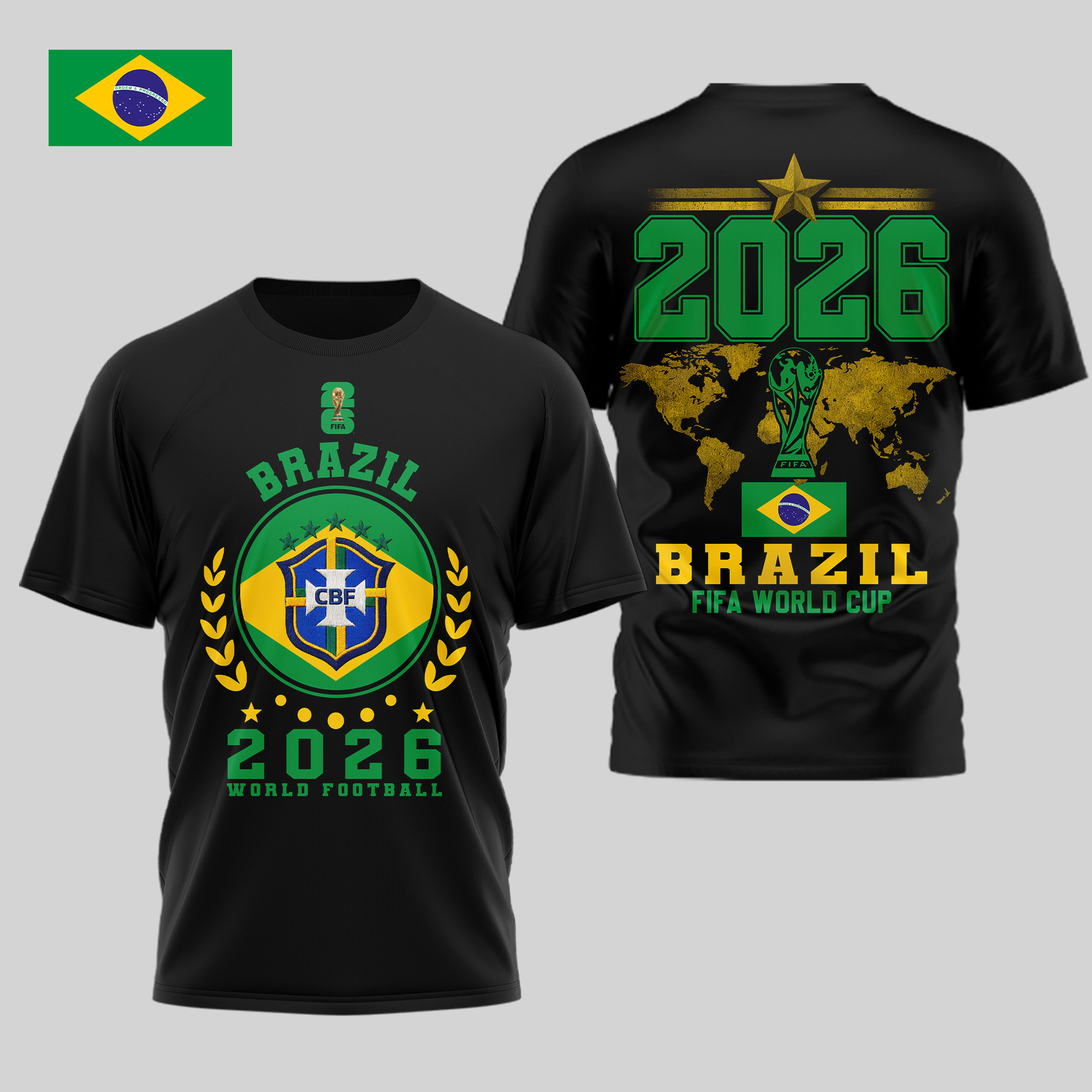 Brazil x Premium World Cup 2026 Legacy – World Cup 2026 3D Shirt TTH100603