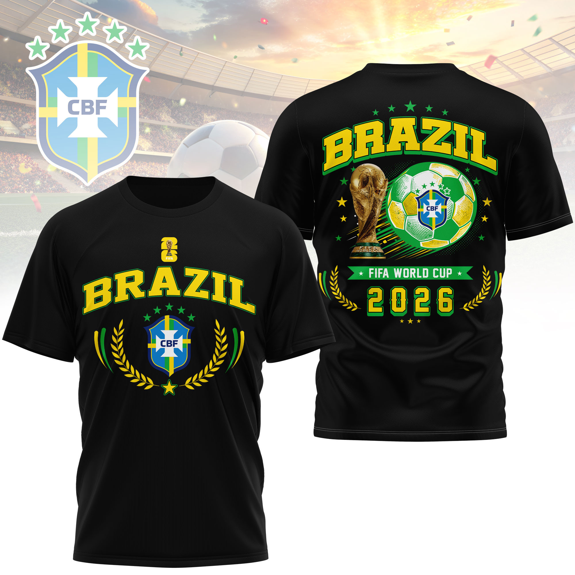 Brazil x Premium World Cup 2026 Classic 3D Shirt TTH100602