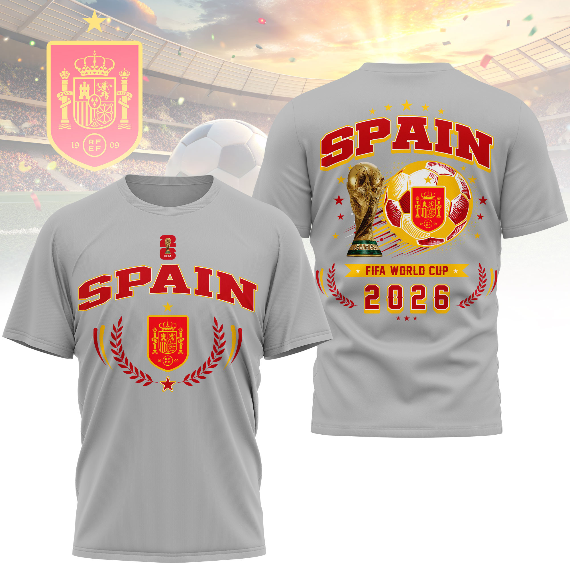 Spain x Premium World Cup 2026 Classic 3D Shirt TTH100602 - Image 2