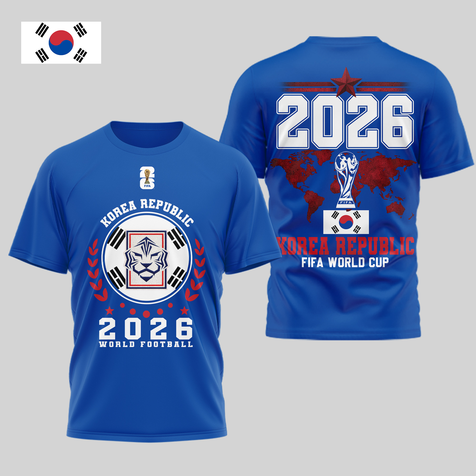Korea Republic x Premium World Cup 2026 Legacy – World Cup 2026 3D Shirt TTH100603 - Image 2