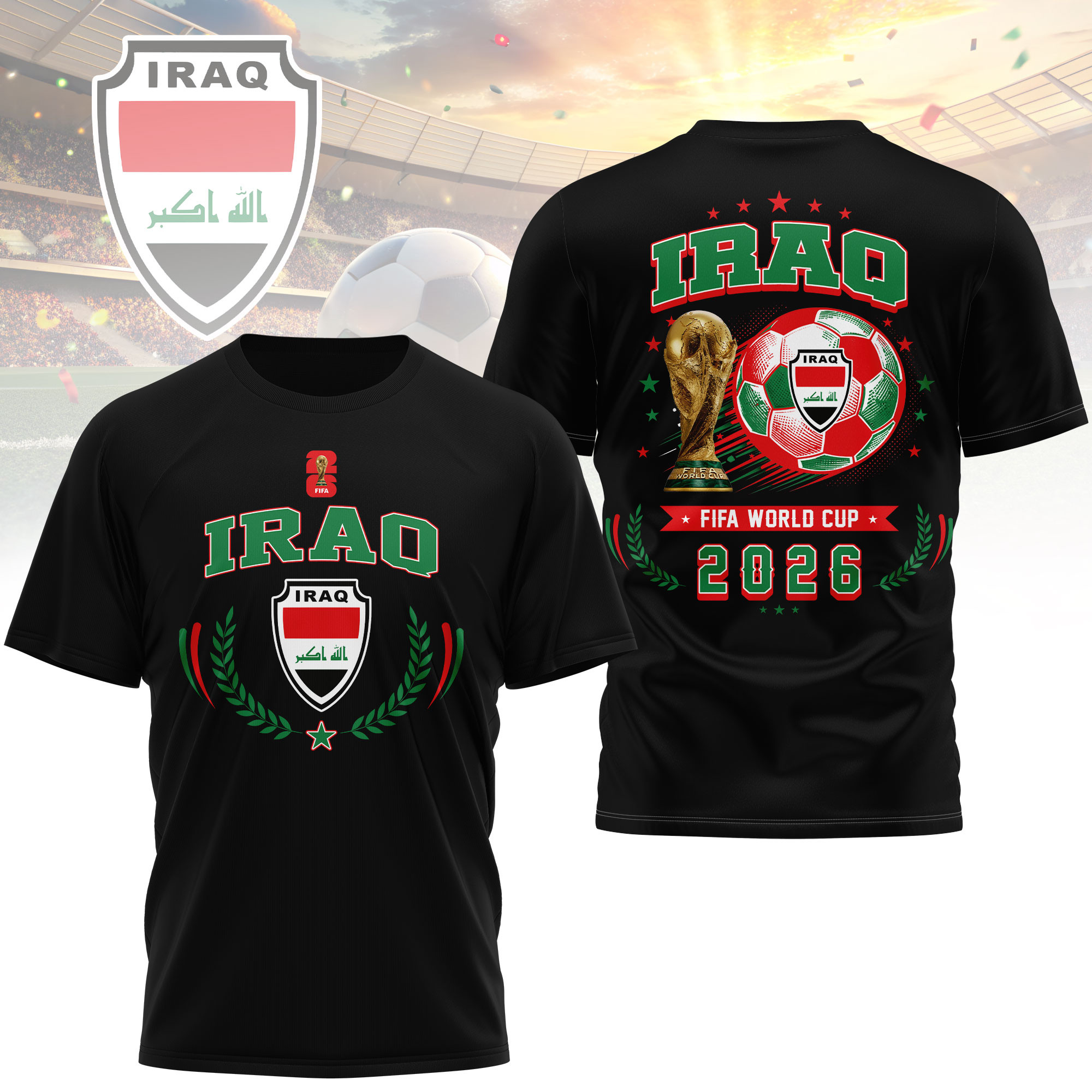 Iraq x Premium World Cup 2026 Classic 3D Shirt TTH100602