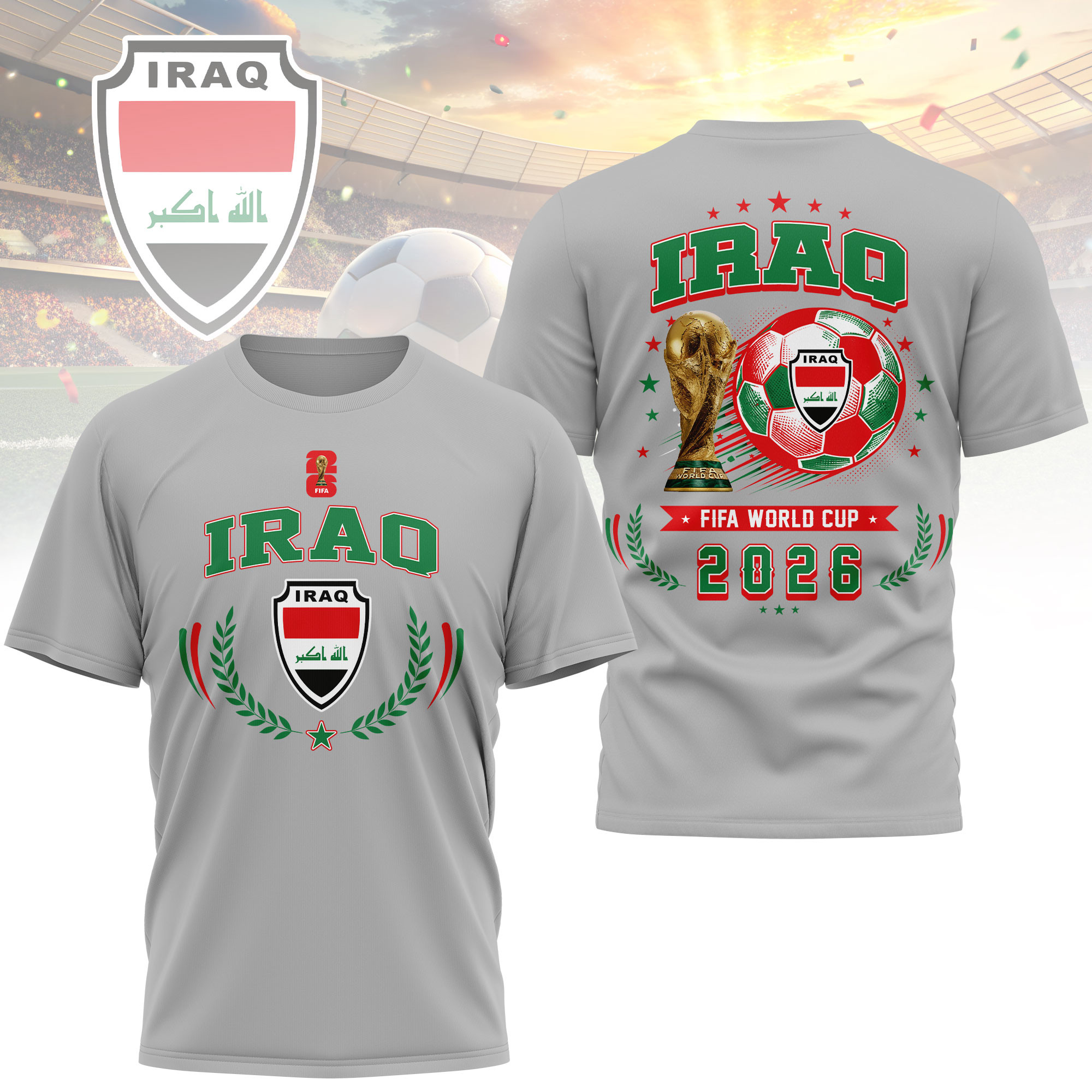 Iraq x Premium World Cup 2026 Classic 3D Shirt TTH100602 - Image 2