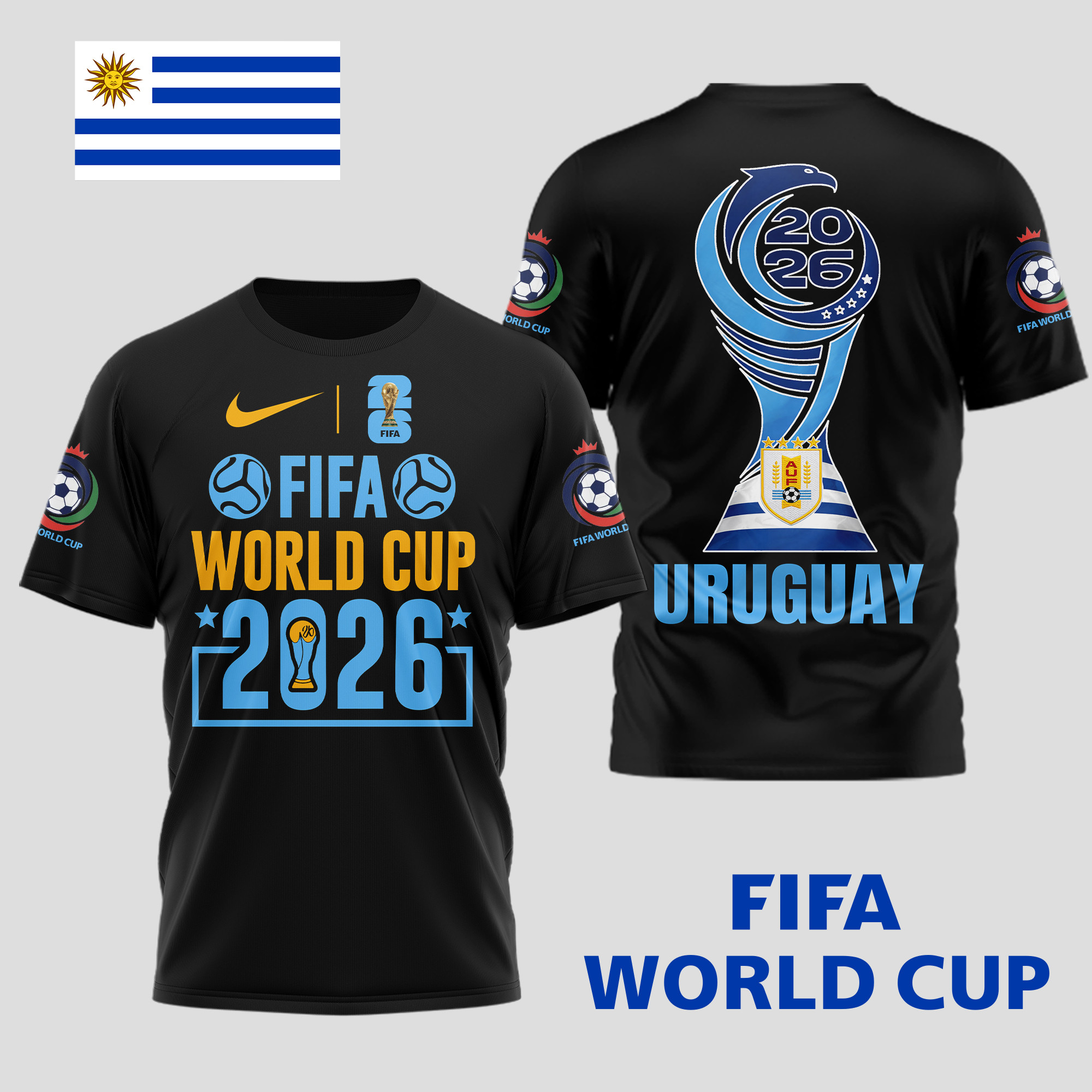 Uruguay x Premium World Cup Spirit 2026 World Cup 2026 3D T-Shirt TTH100601