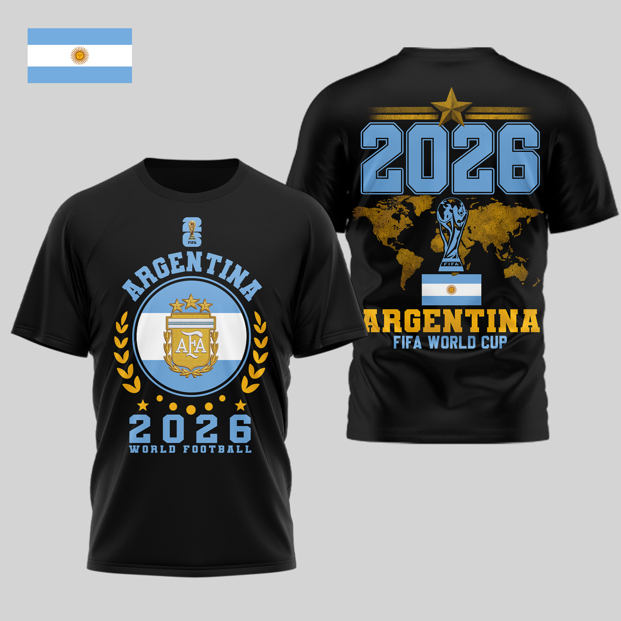 Argentina x Premium World Cup 2026 Legacy – World Cup 2026 3D Shirt TTH100603