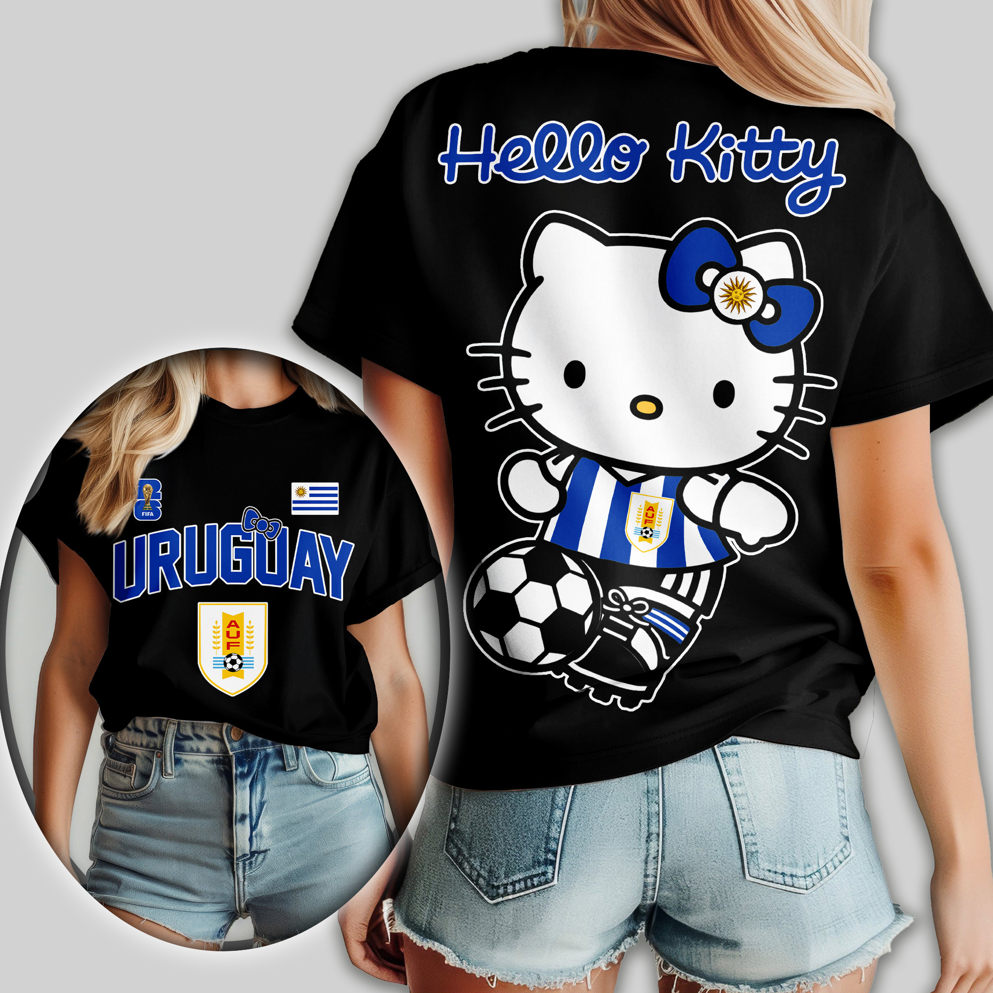 Uruguay x Premium World Cup 2026 Hello Kitty Women Shirt TTH100605