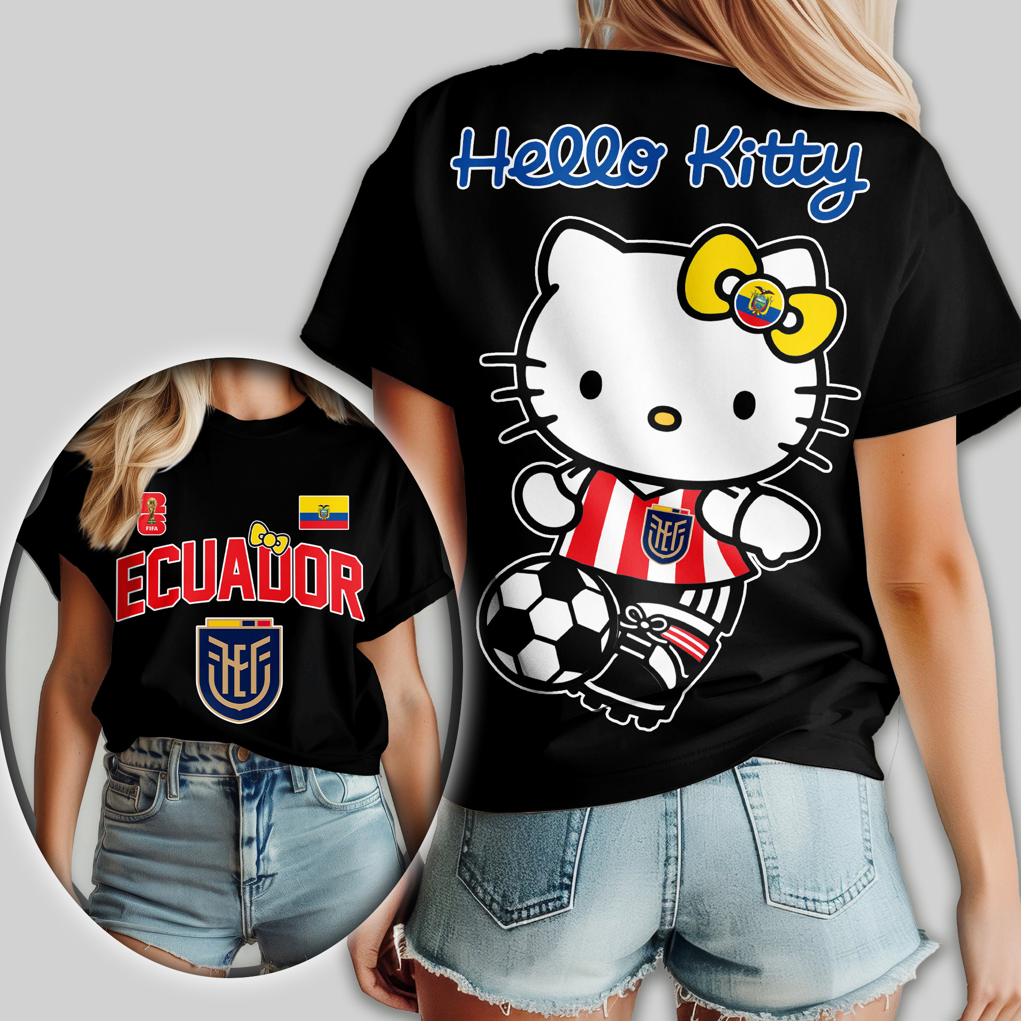 Ecuador x Premium World Cup 2026 Hello Kitty Women Shirt TTH100605