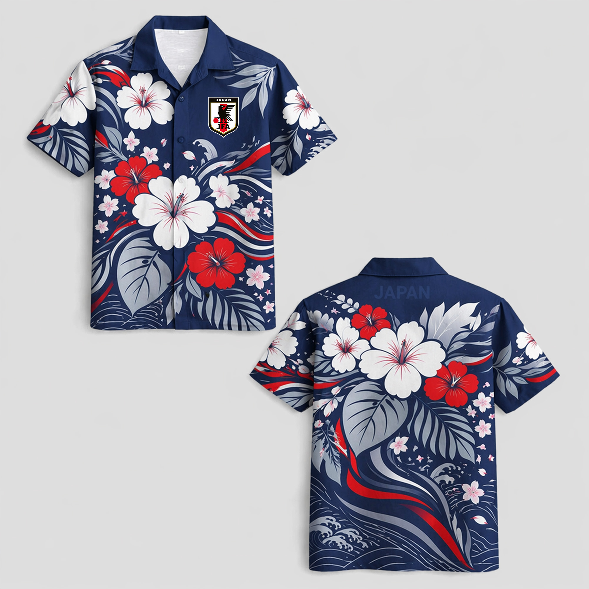 Japan World Cup 2026 Floral Hawaiian Shirt TTH100608 - Image 2