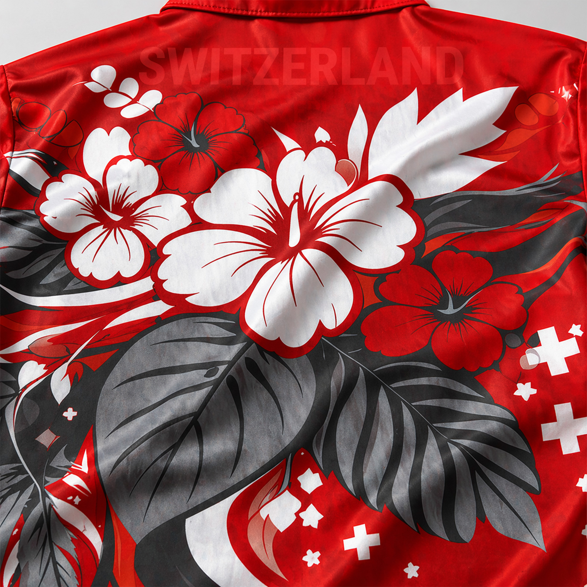 Switzerland World Cup 2026 Floral Hawaiian Shirt TTH100608 - Image 3