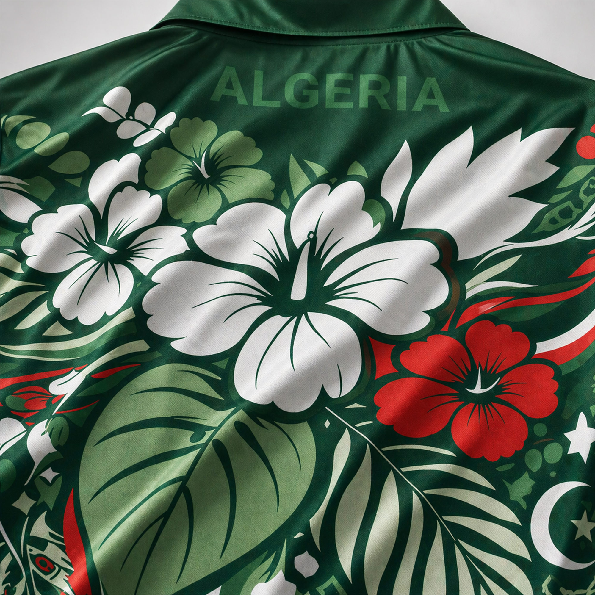 Algeria World Cup 2026 Floral Hawaiian Shirt TTH100608 - Image 3