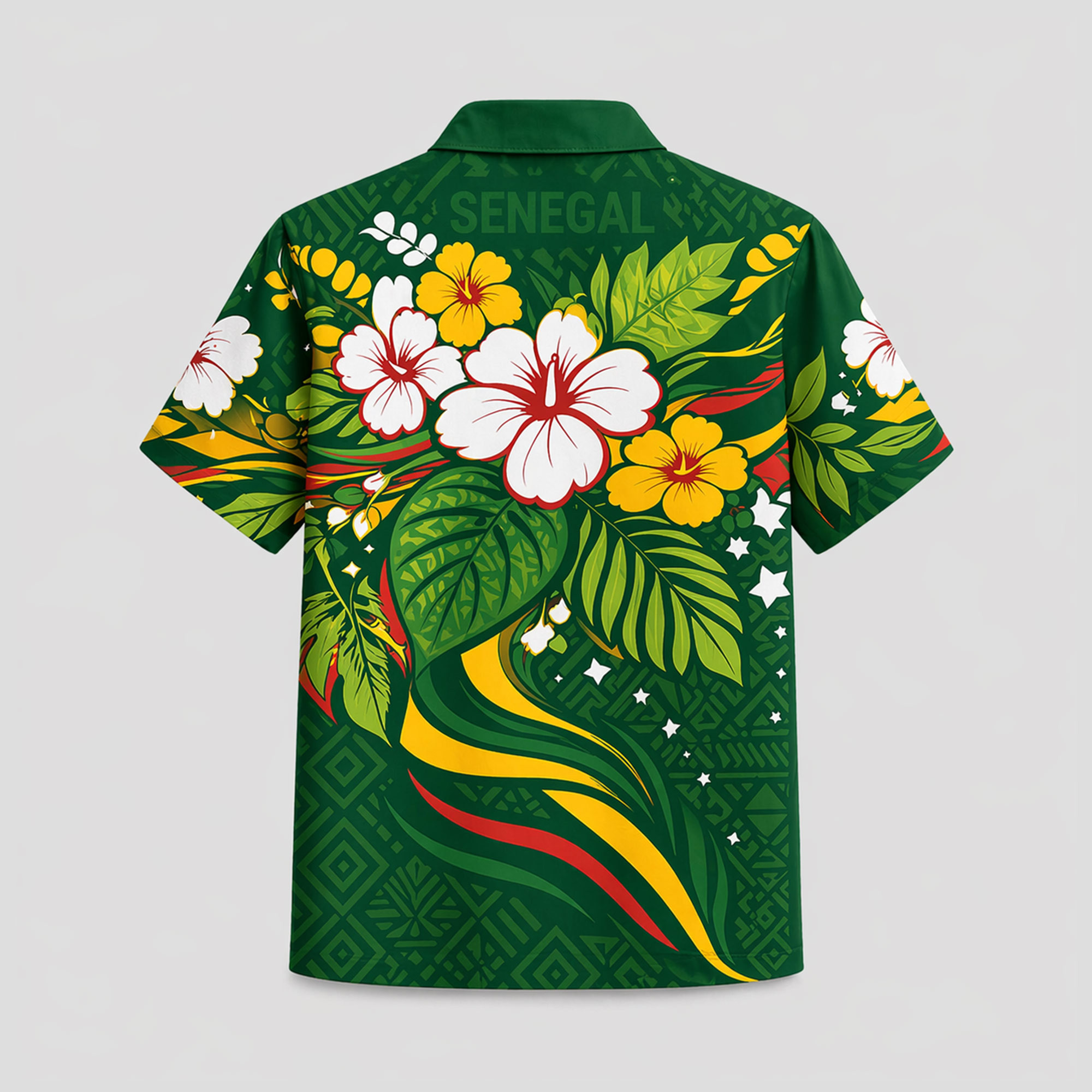 Senegal World Cup 2026 Floral Hawaiian Shirt TTH100608