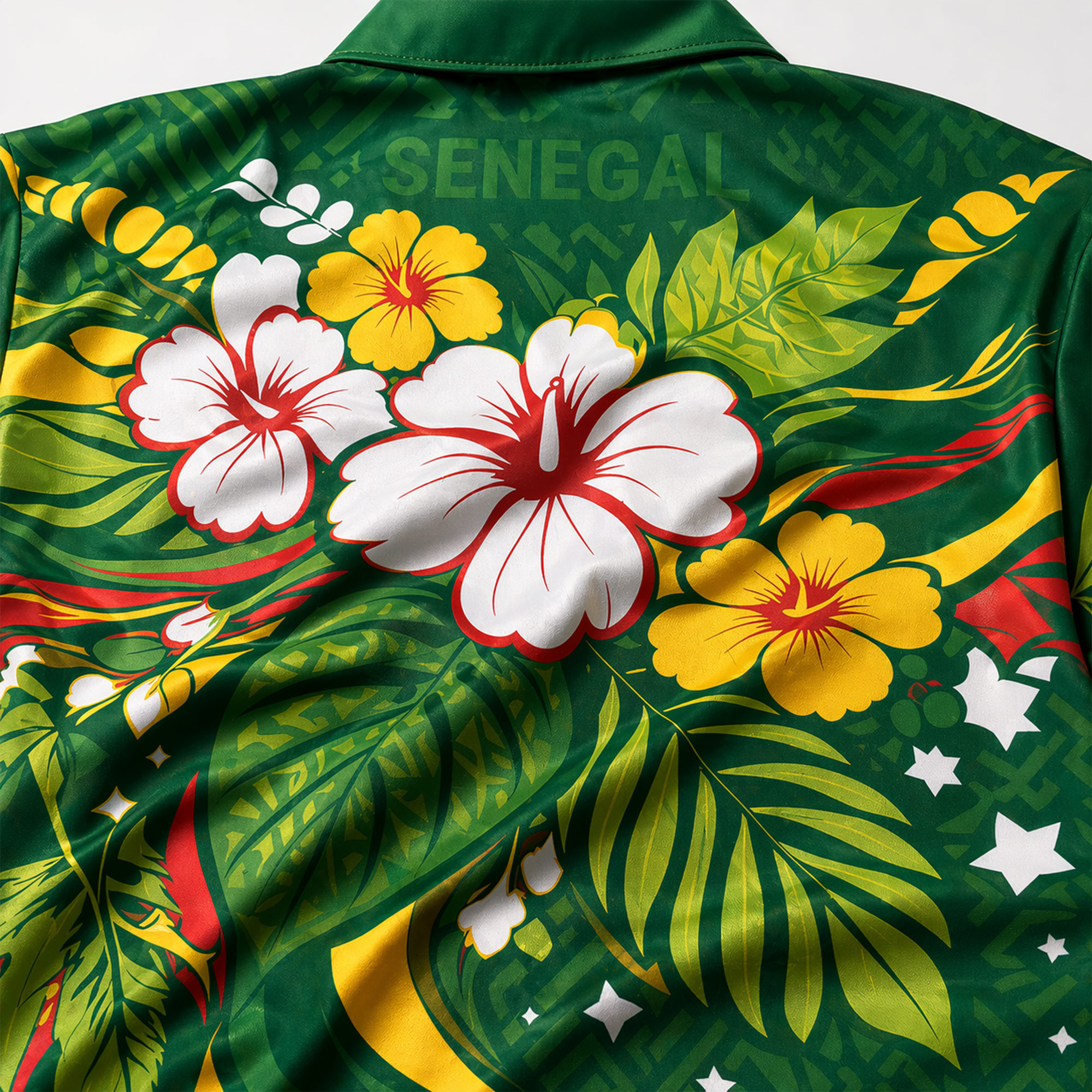 Senegal World Cup 2026 Floral Hawaiian Shirt TTH100608 - Image 3