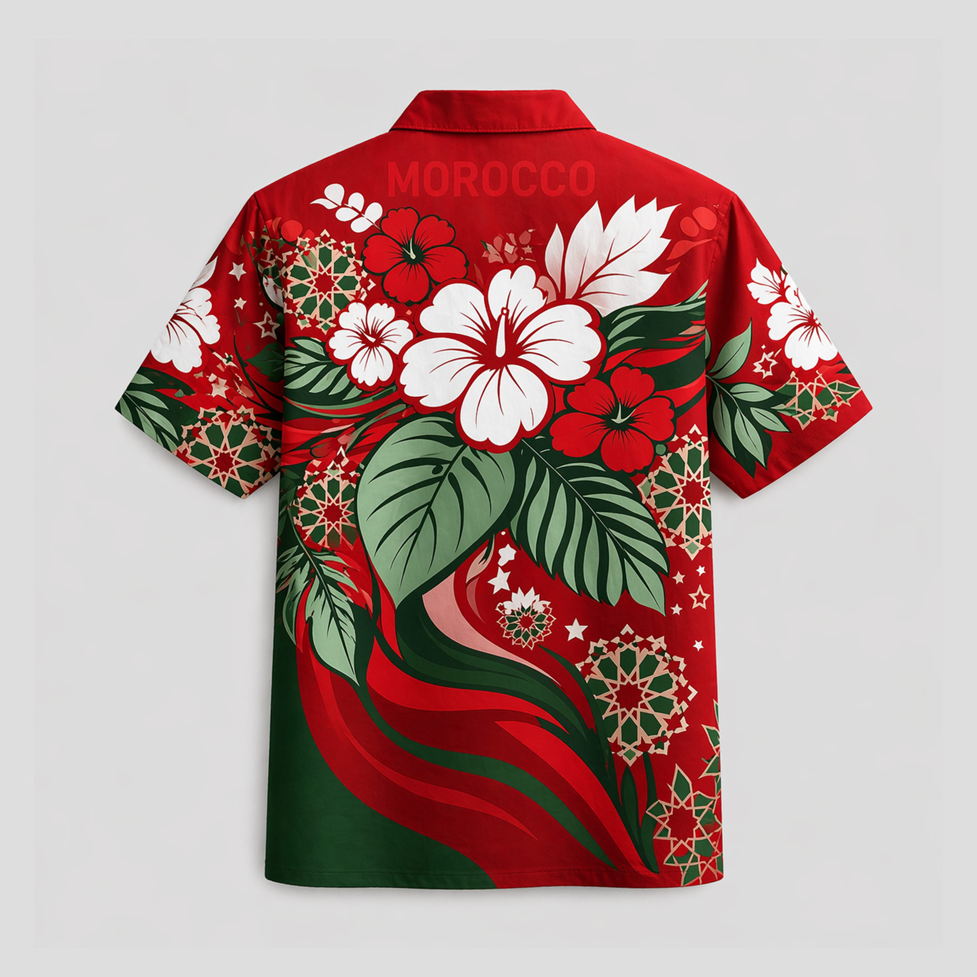 Morocco World Cup 2026 Floral Hawaiian Shirt TTH100608