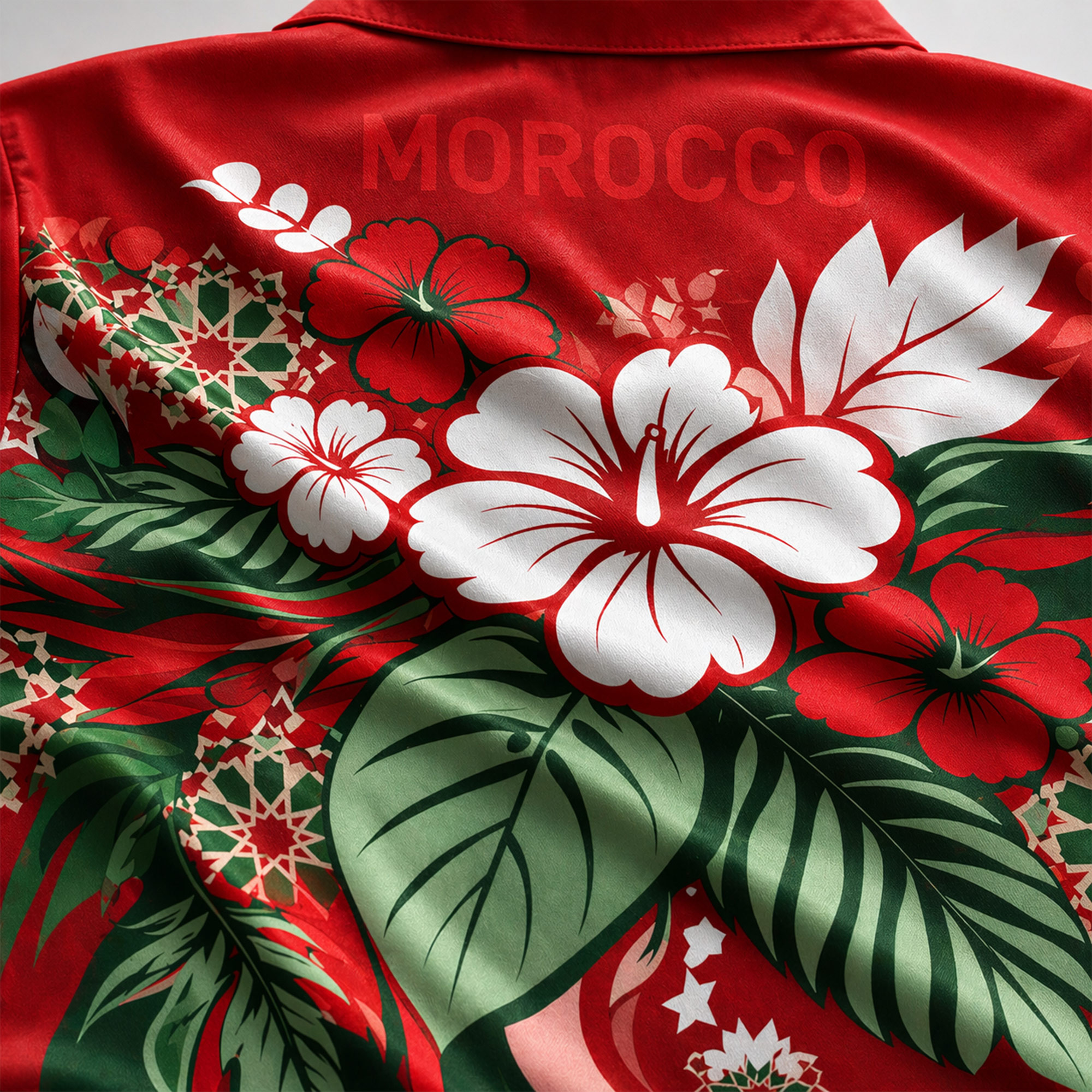 Morocco World Cup 2026 Floral Hawaiian Shirt TTH100608 - Image 3