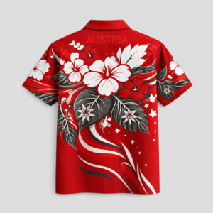 Austria World Cup 2026 Floral Hawaiian Shirt TTH100608
