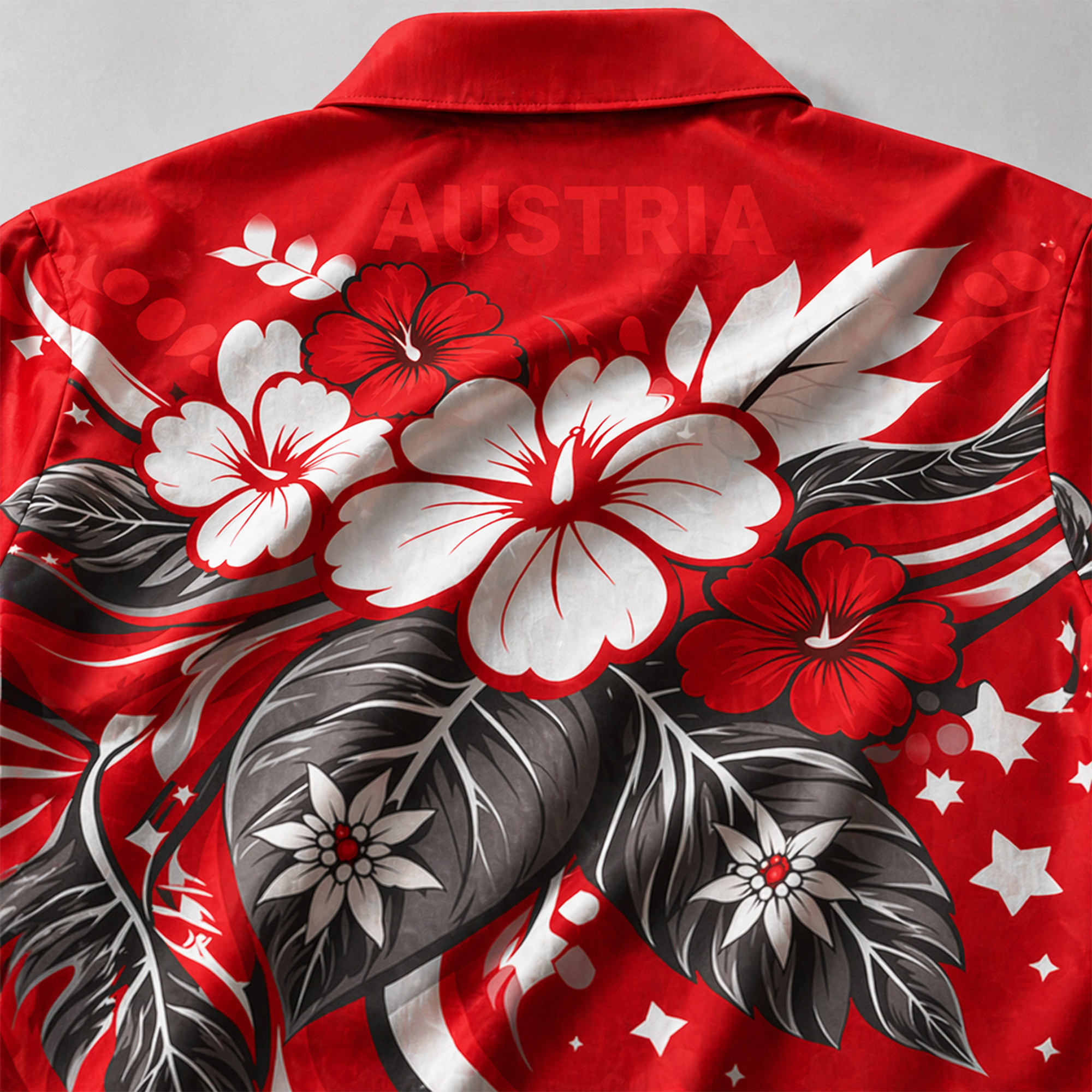 Austria World Cup 2026 Floral Hawaiian Shirt TTH100608 - Image 3