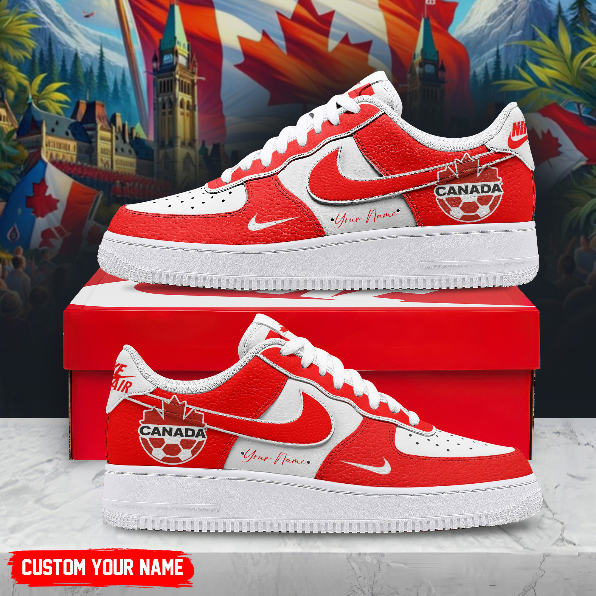 Canada x Premium World Cup 2026 Custom AF1 Shoes TTH100614