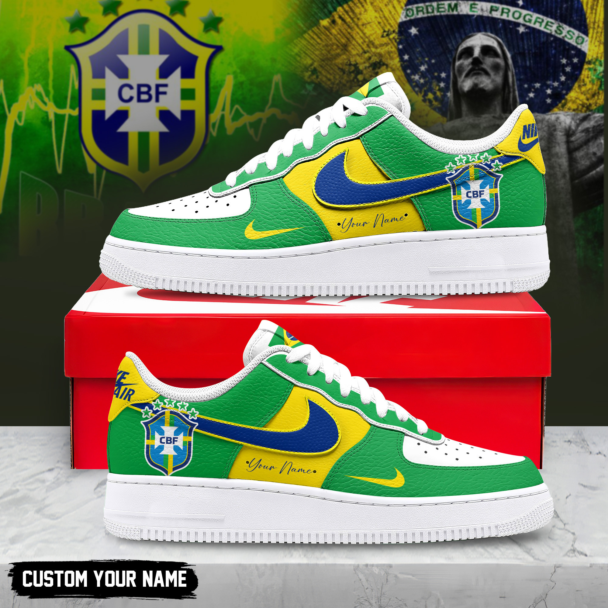Brazil x Premium World Cup 2026 Custom AF1 Shoes TTH100614