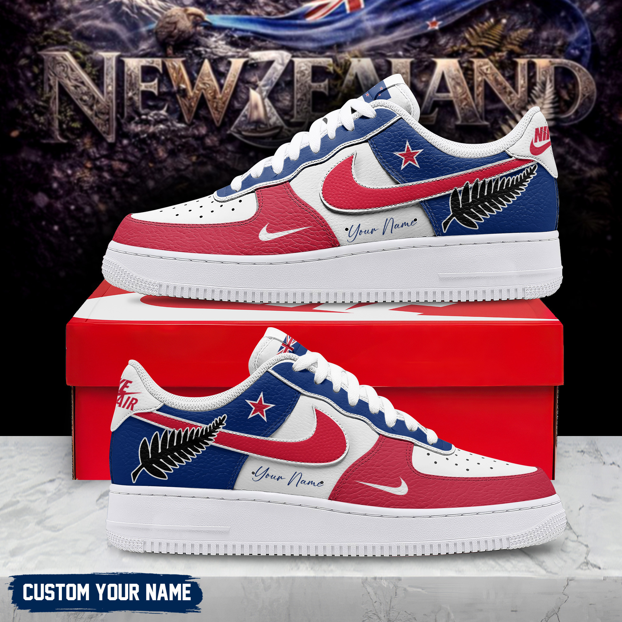 New Zealand x Premium World Cup 2026 Custom AF1 Shoes TTH100614